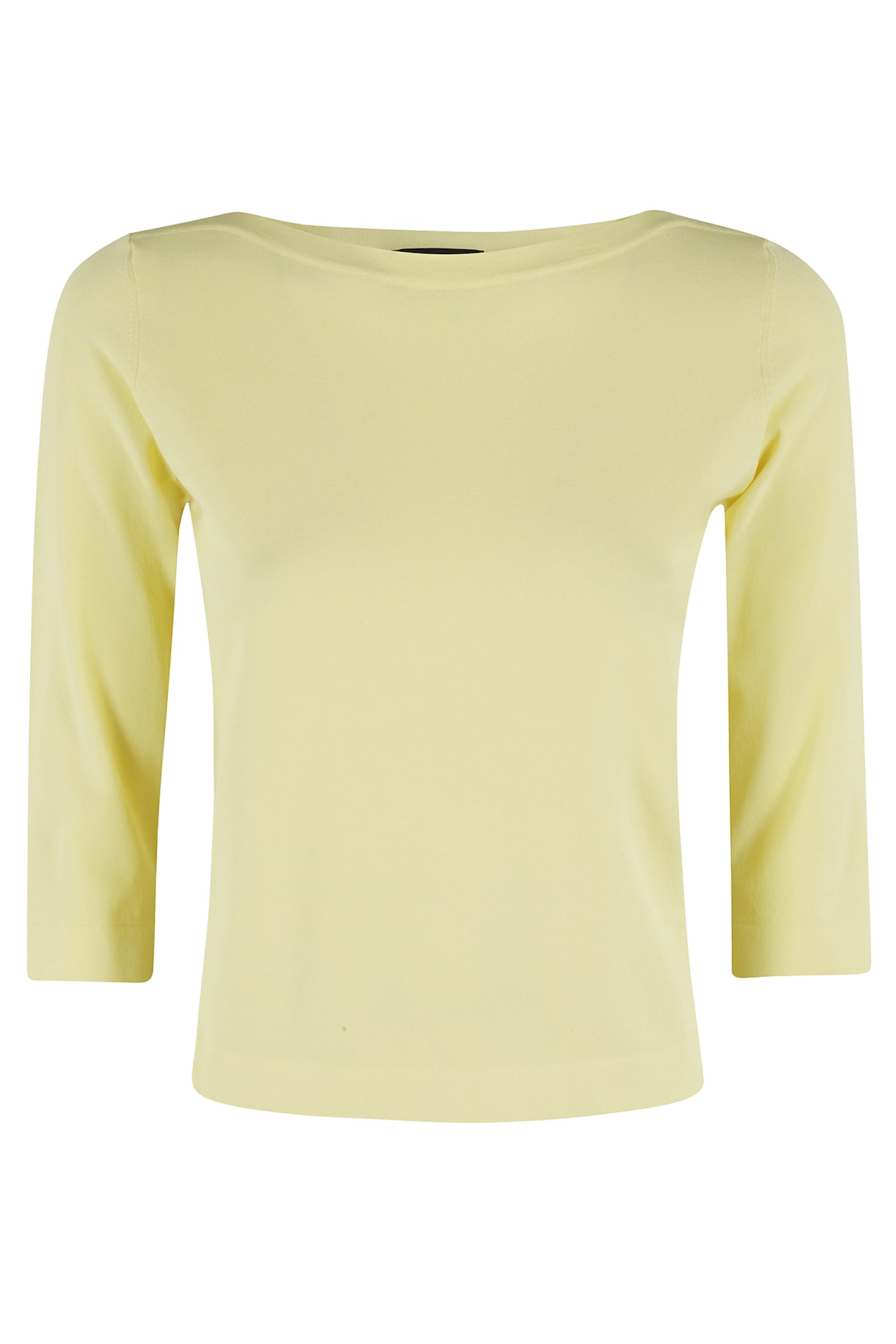 Roberto Collina Three-quarter Sleeves Boxy Fit Top With Boat Neckline