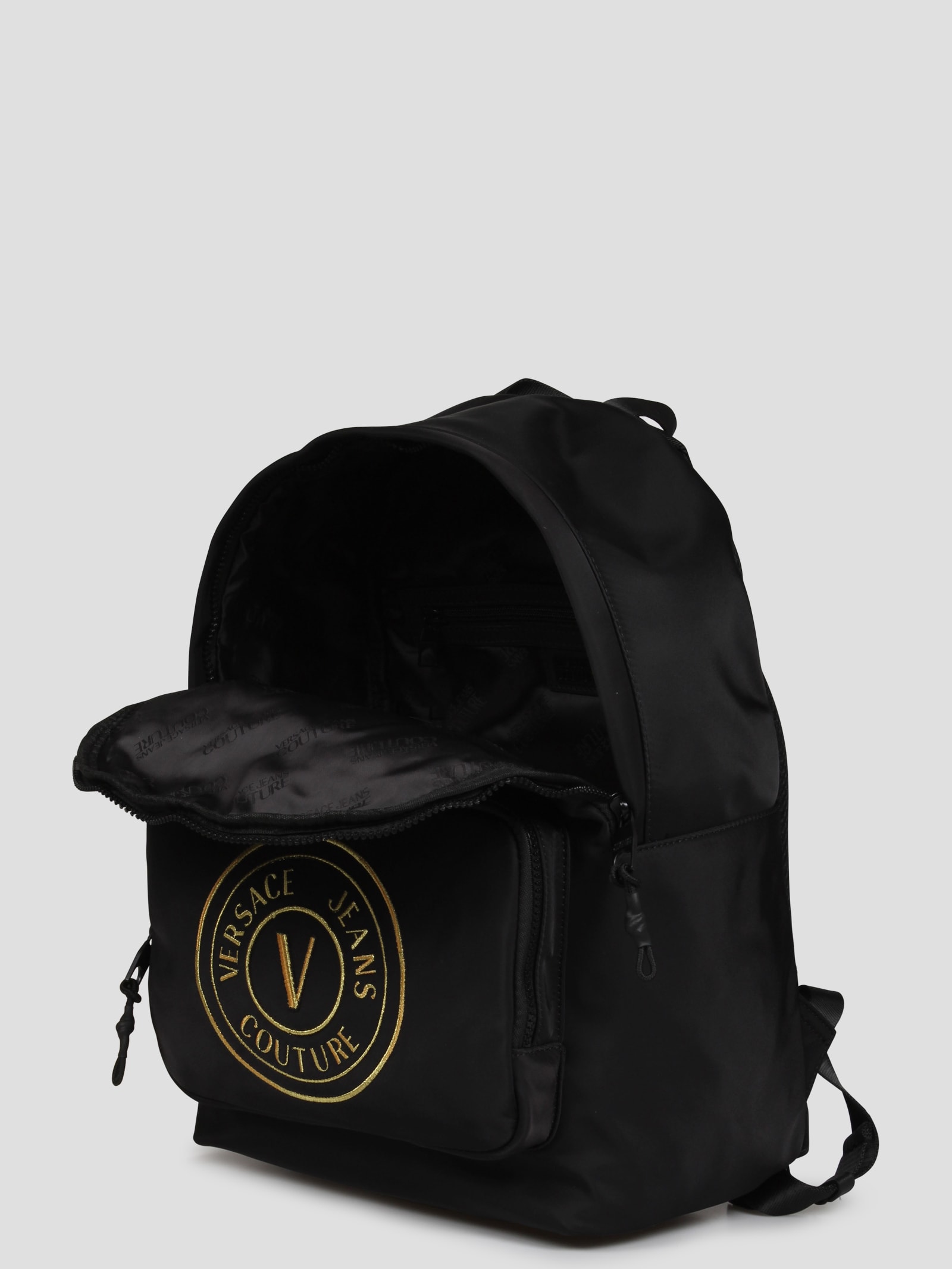 Versace Jeans Couture V-emblem Nylon Backpack バックパック-