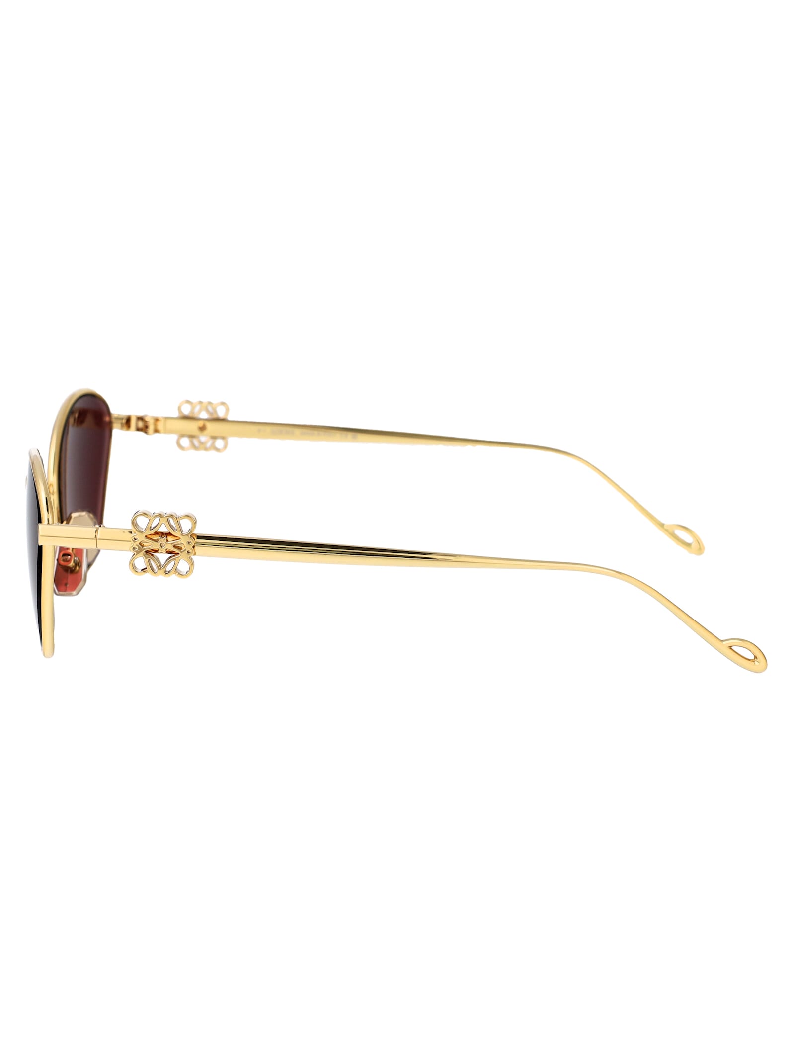 Shop Loewe Lw40115u Sunglasses In 30y Shiny Endura Gold / Violet