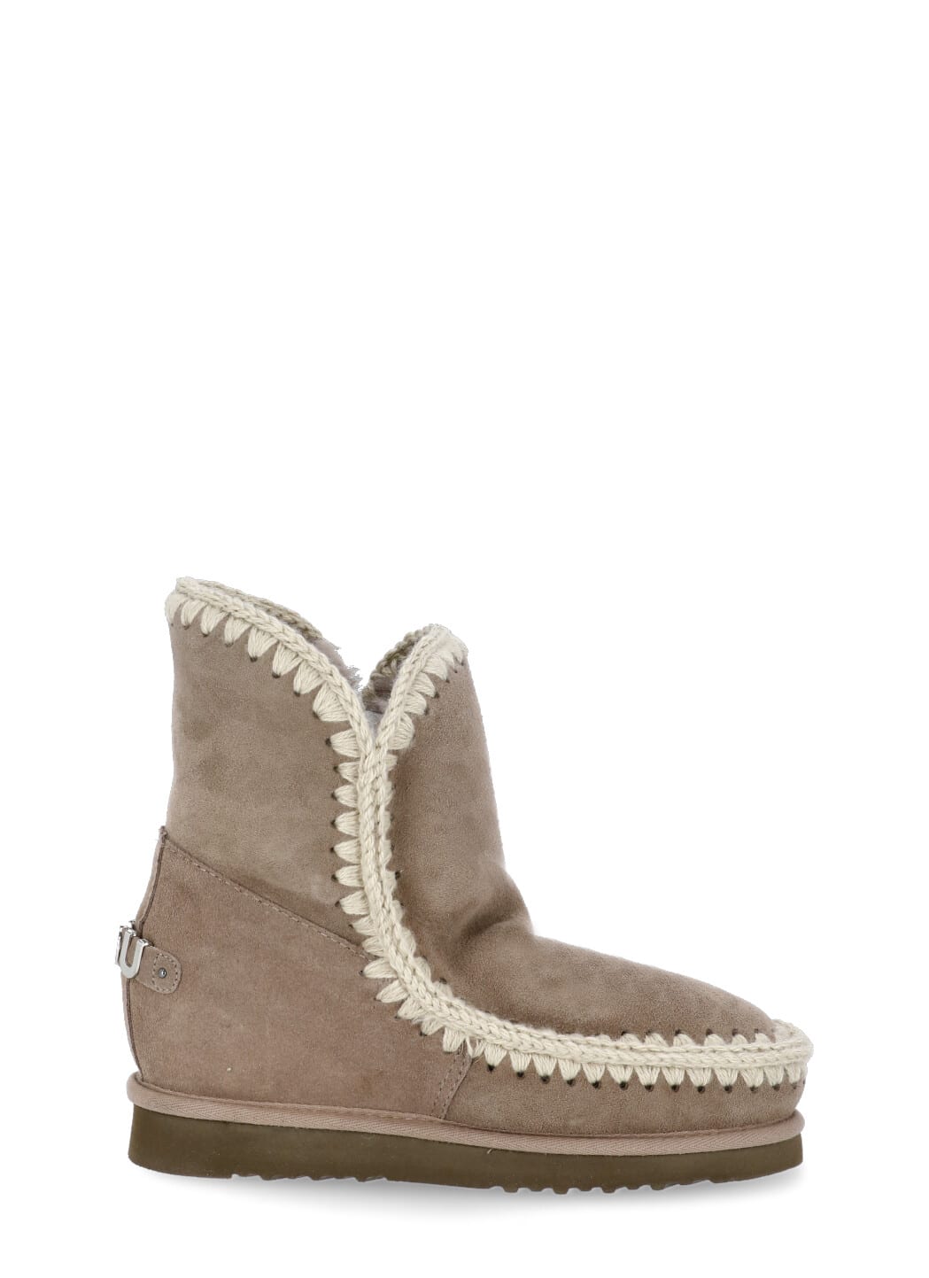 Shop Mou Inner Wedge Short Boots In Grey