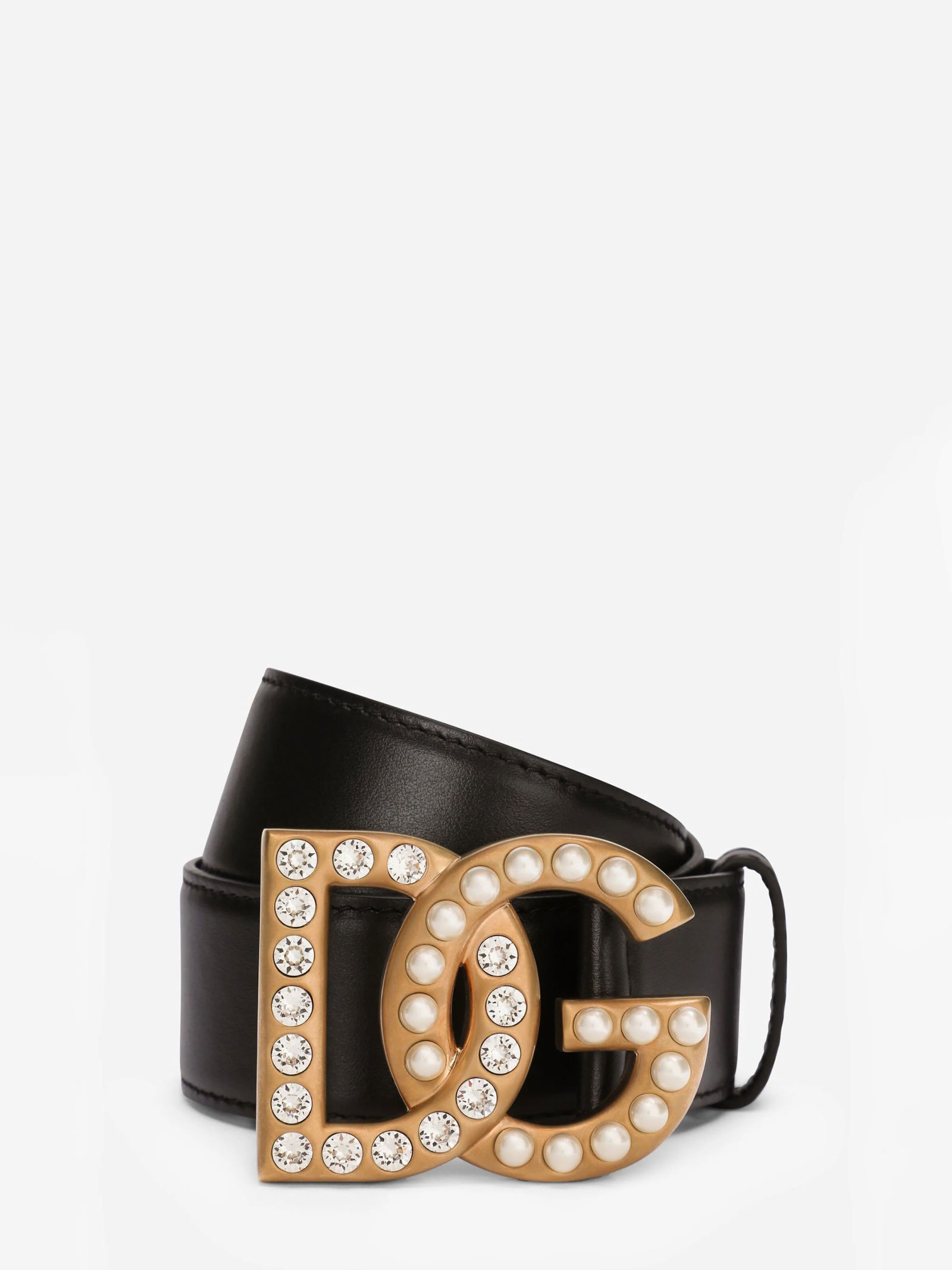Dolce & Gabbana Bejeweled Dg Logo Belt