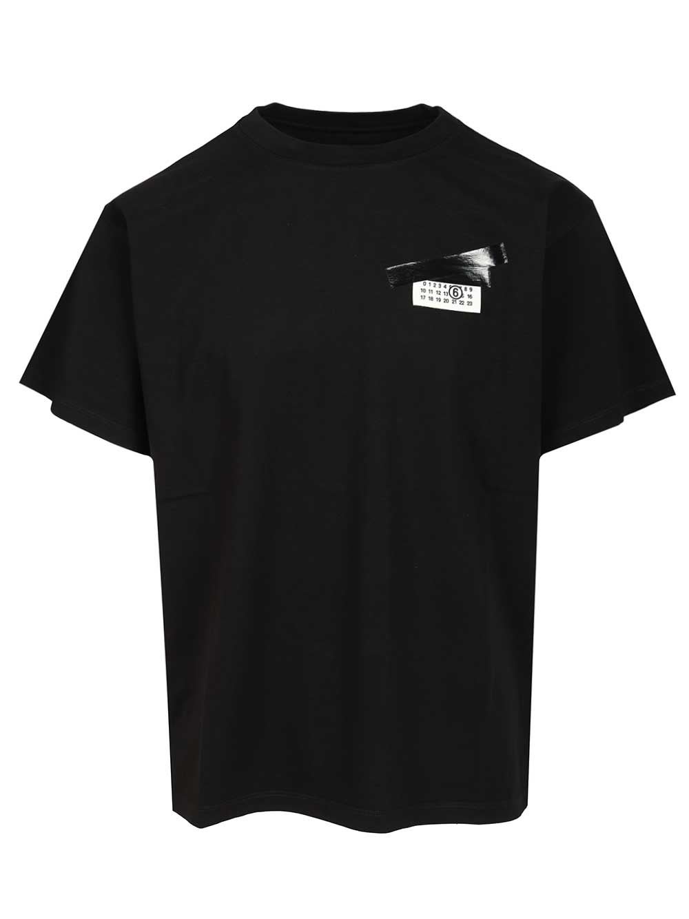 Mm6 Maison Margiela Mm6 By Maison Margiela Oversized T-shirt With Contrasting Pocket Detail In Black