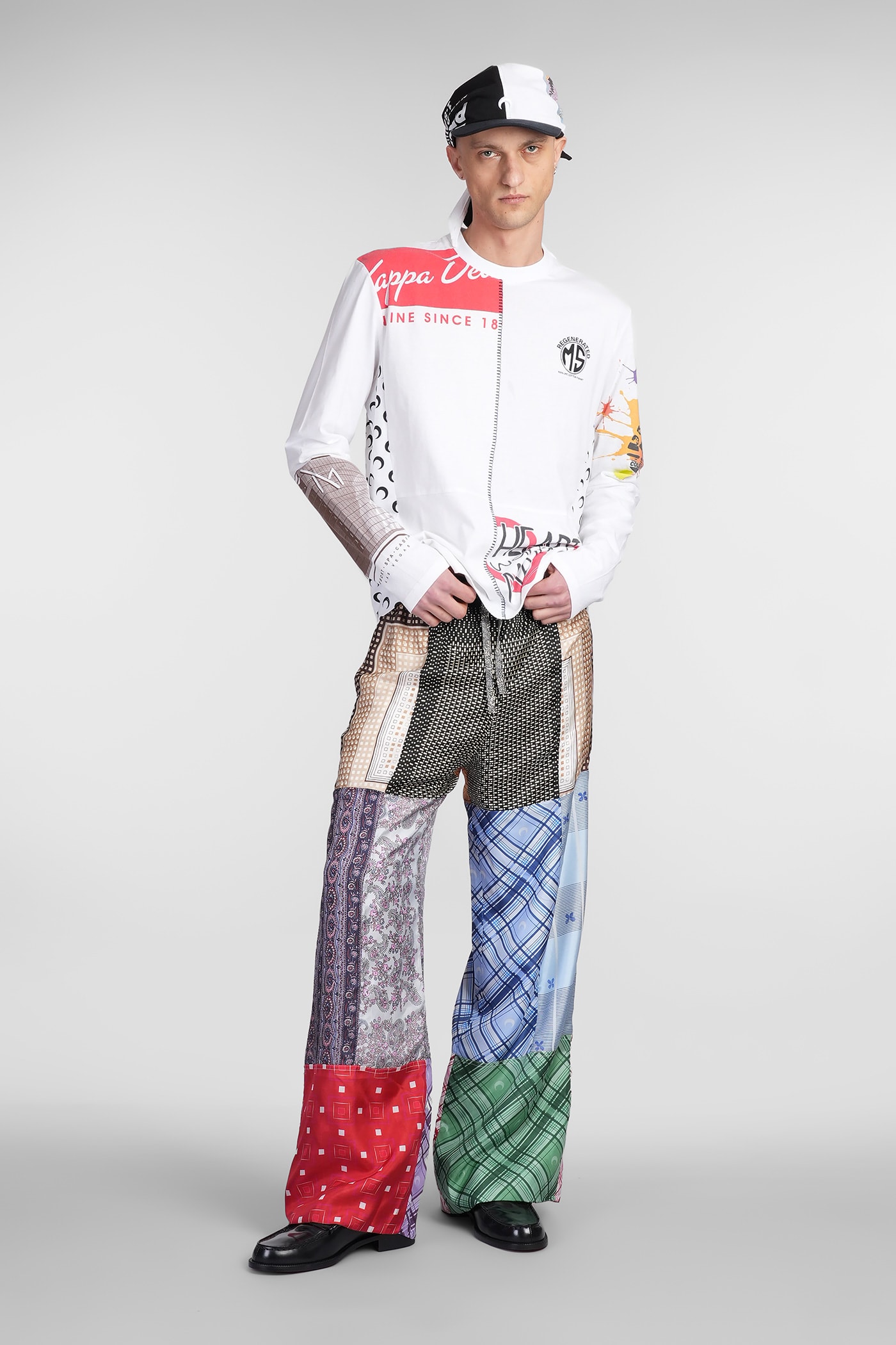 Marine Serre T-shirt In White Cotton