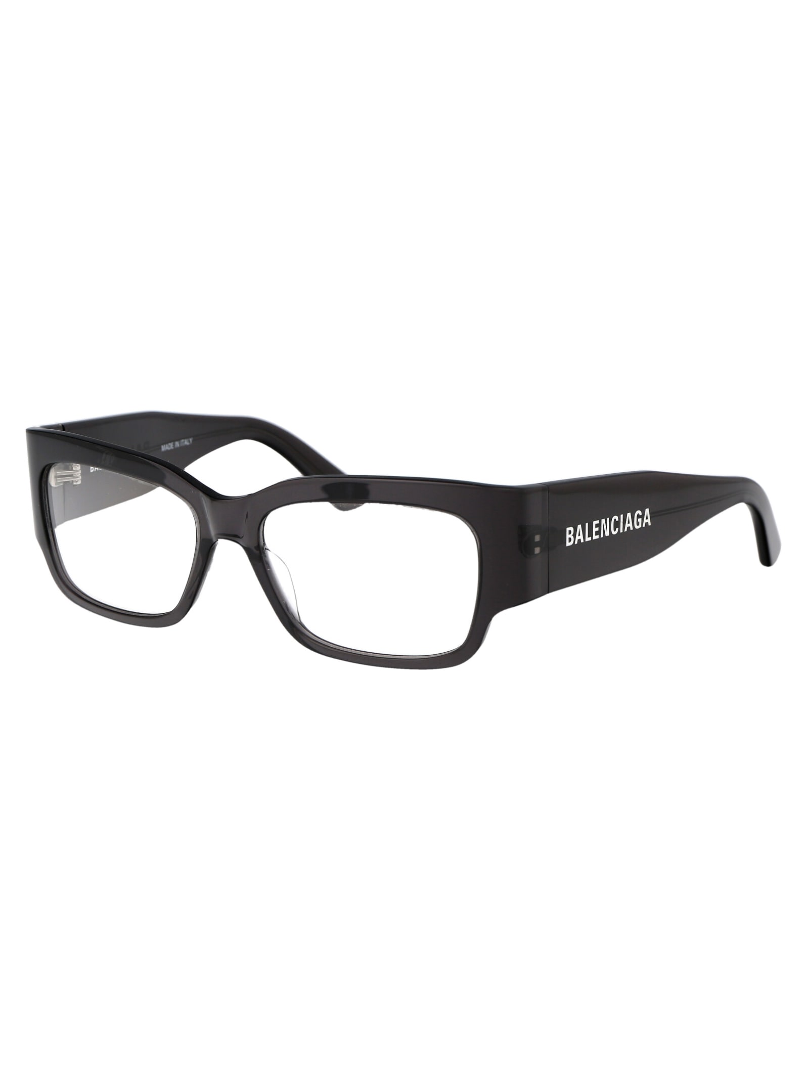 Shop Balenciaga Bb0332o Glasses In 004 Grey Grey Transparent