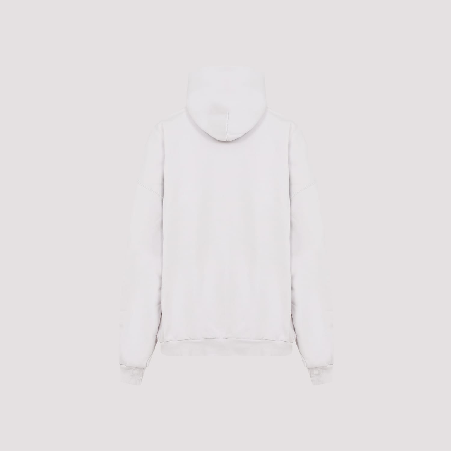 Shop Balenciaga Large Fit Hoodie In Off White Black