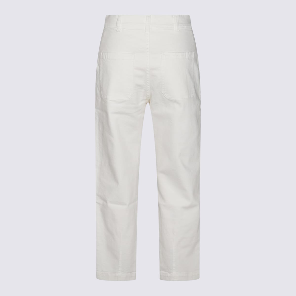 Shop Eleventy White Cotton Denim Jeans