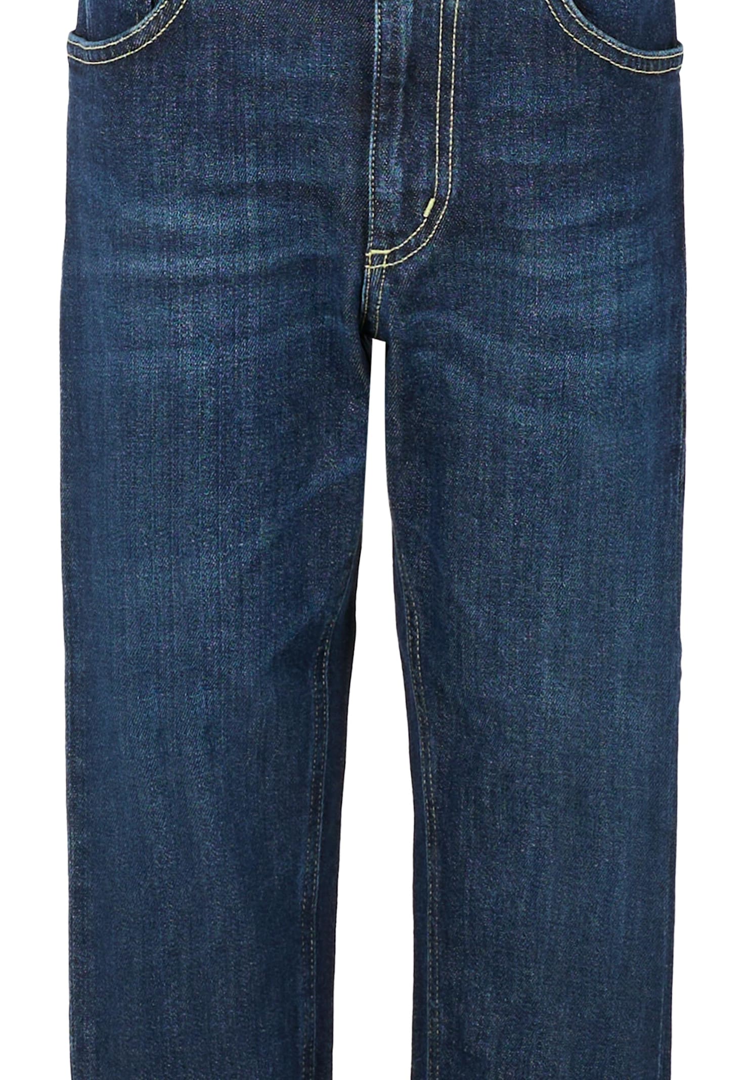 Dondup Blue Denim Jeans For Boy With Logo In Blue