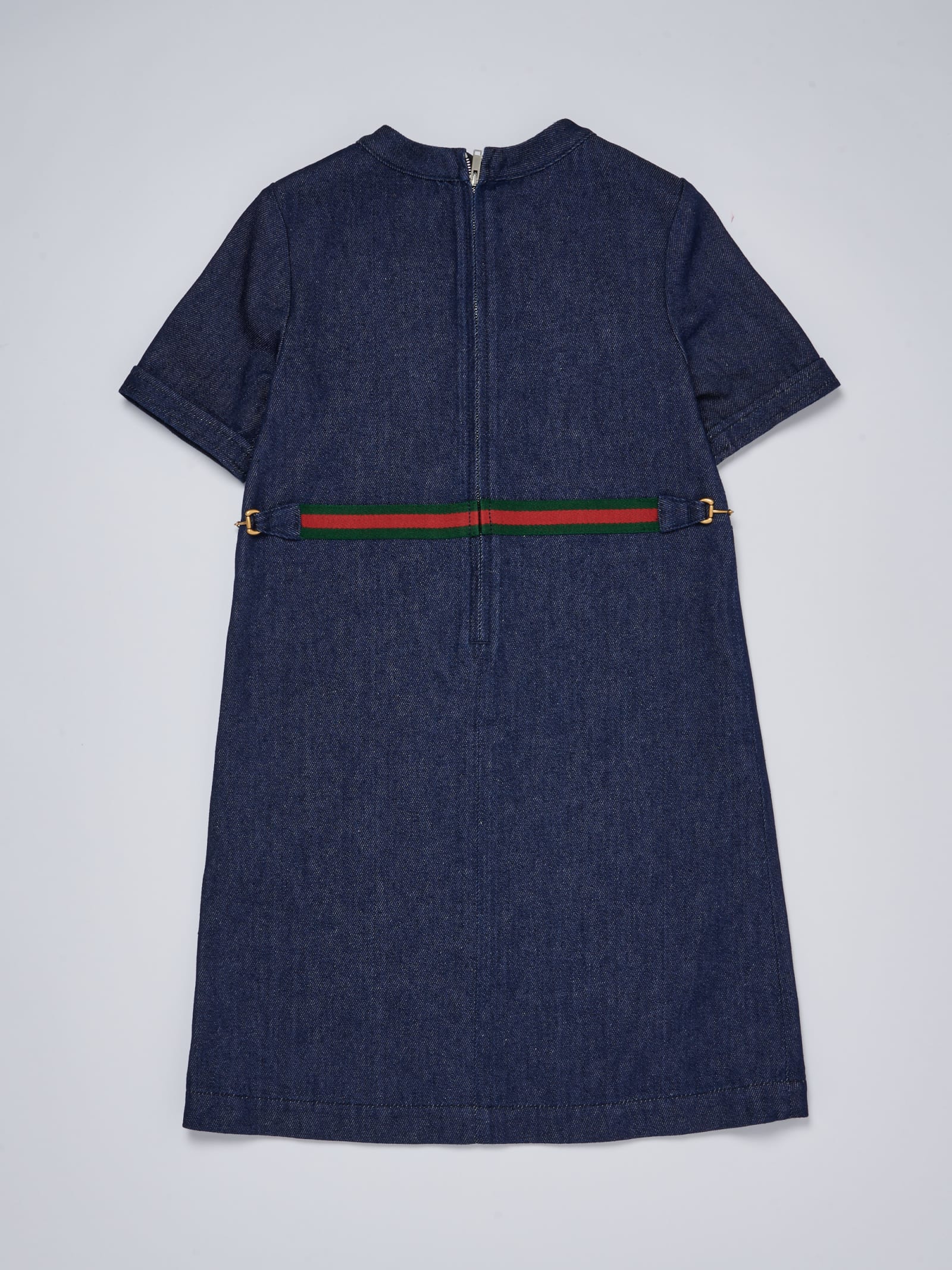 Shop Gucci Dress Dress In Denim Blu