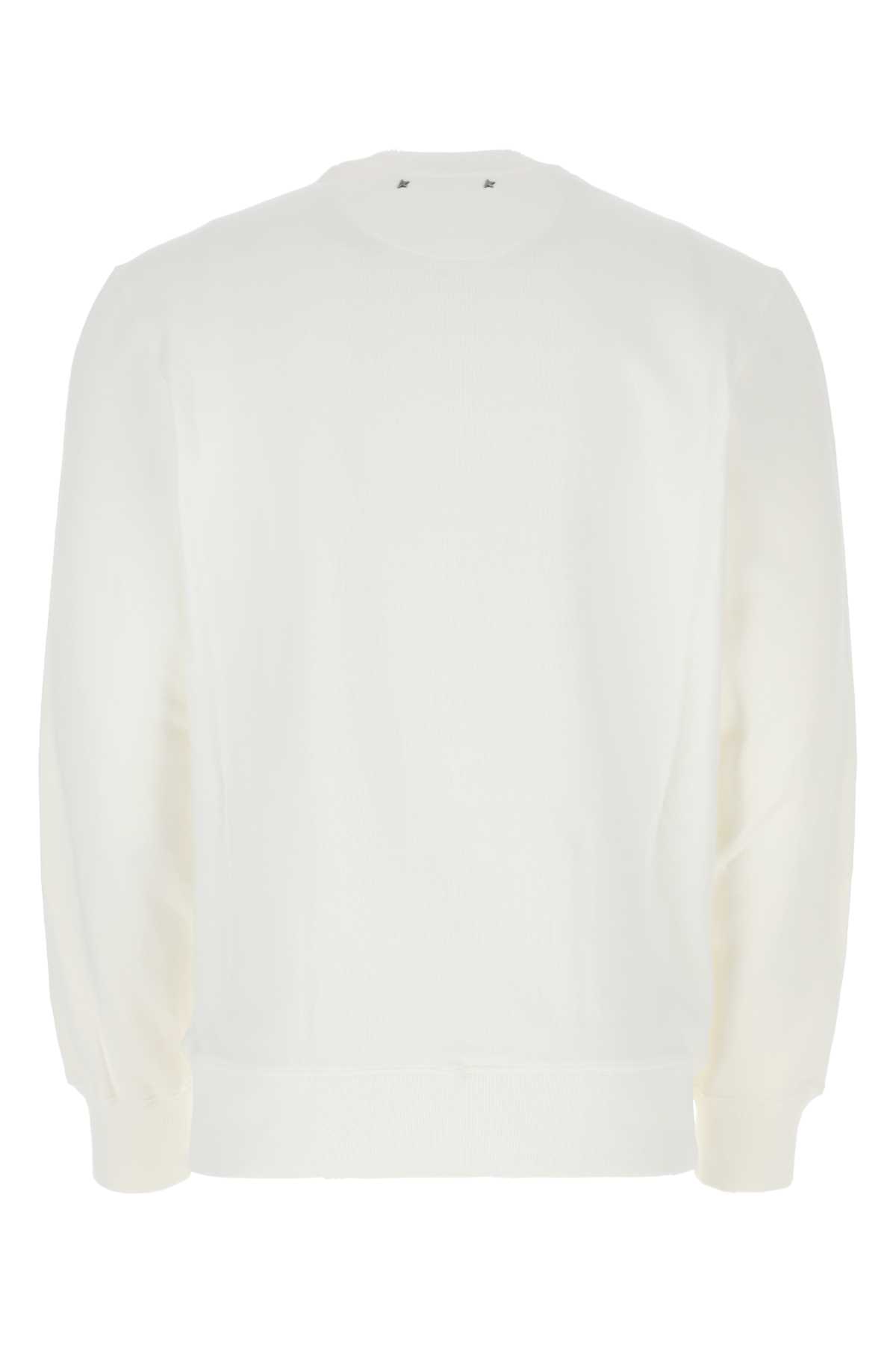 Shop Golden Goose Ivory Cotton Sweatshirt In 10363