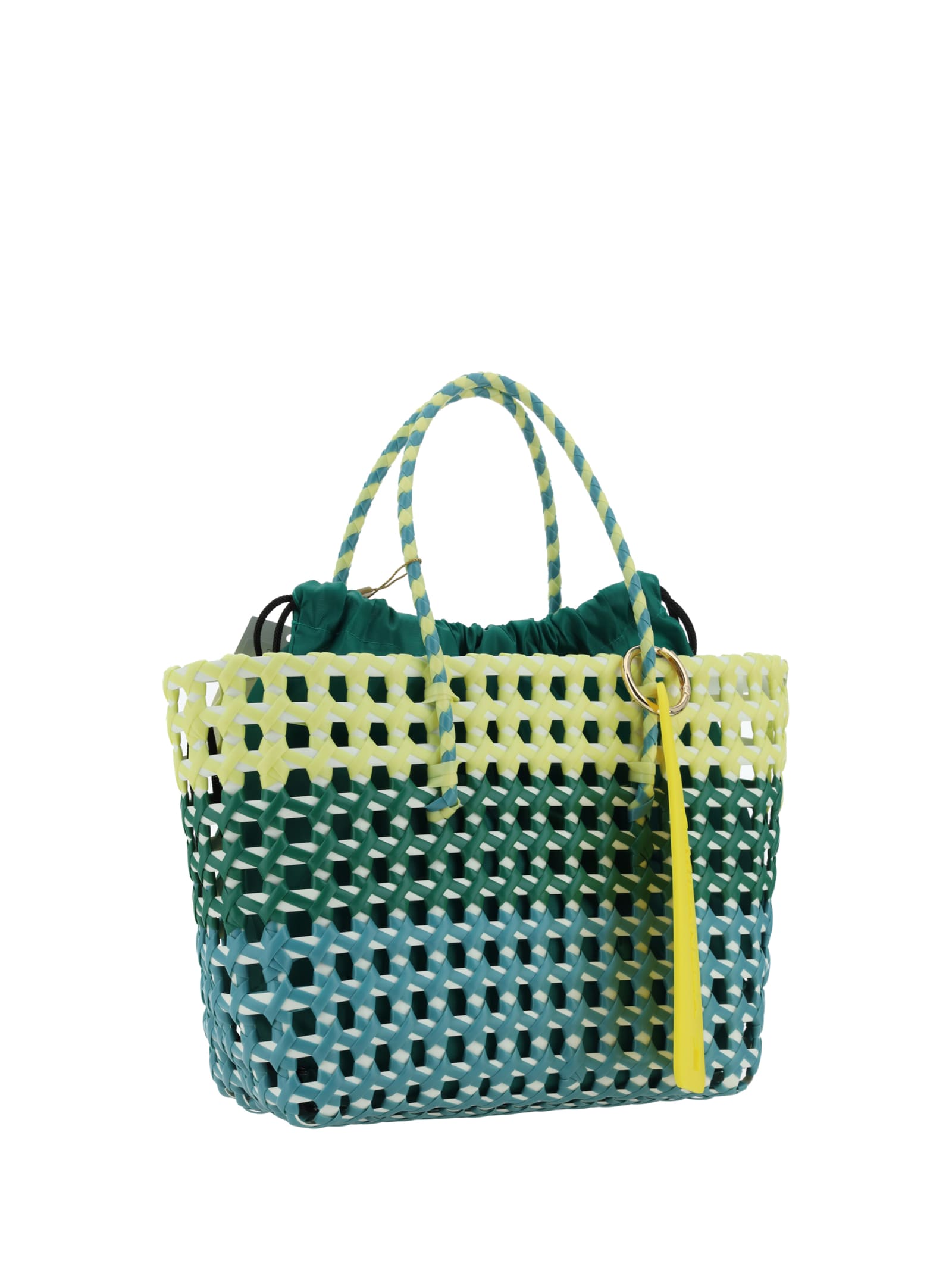 Shop Lamilanesa Negroni Handbag In Azzurro/verde/giallo