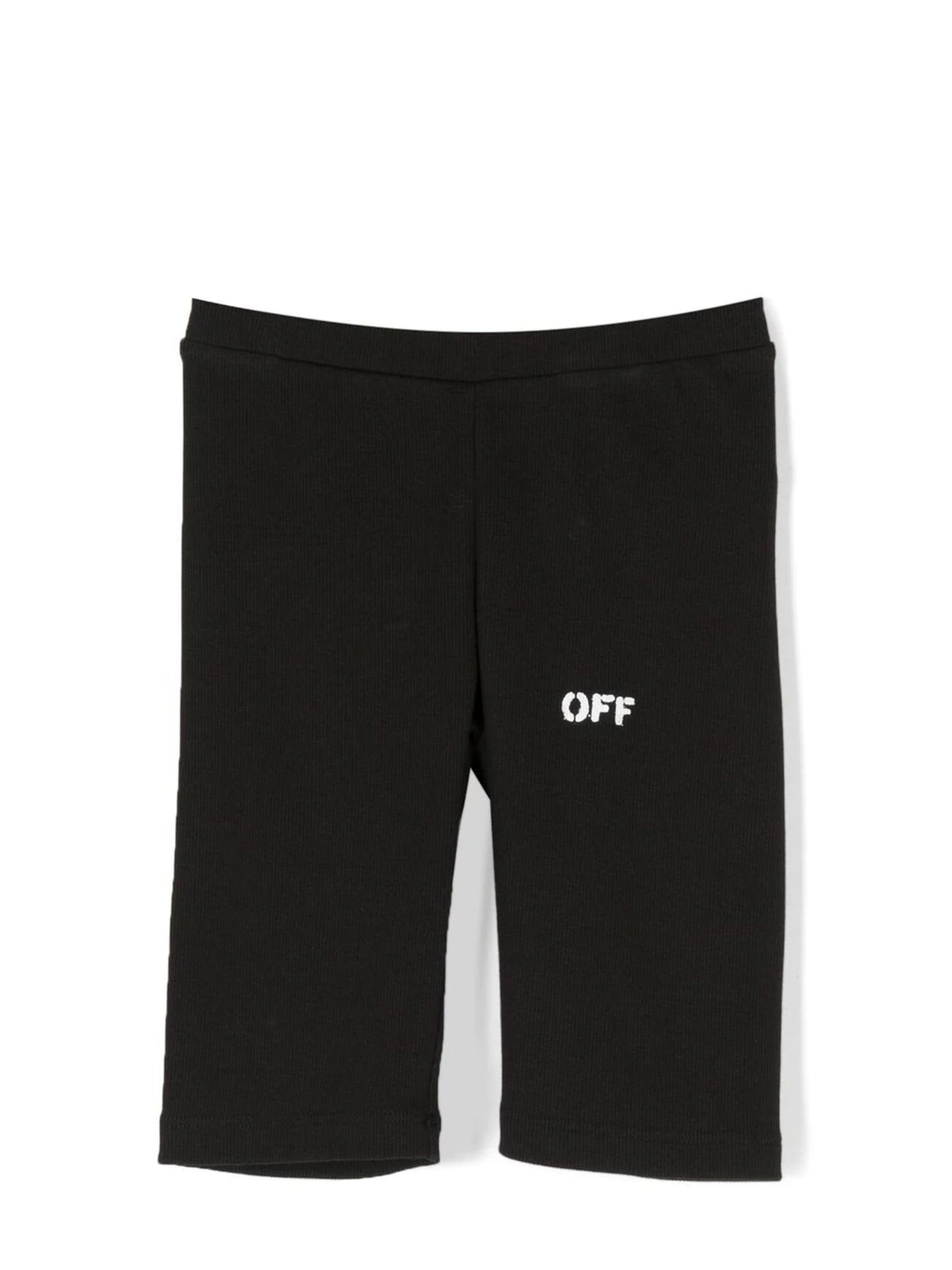 Off-White Black Stretch-cotton Track Pants