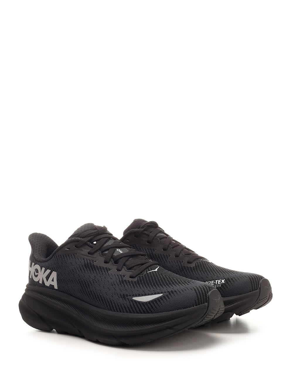 Shop Hoka Clifton 9 Snekaers In Black