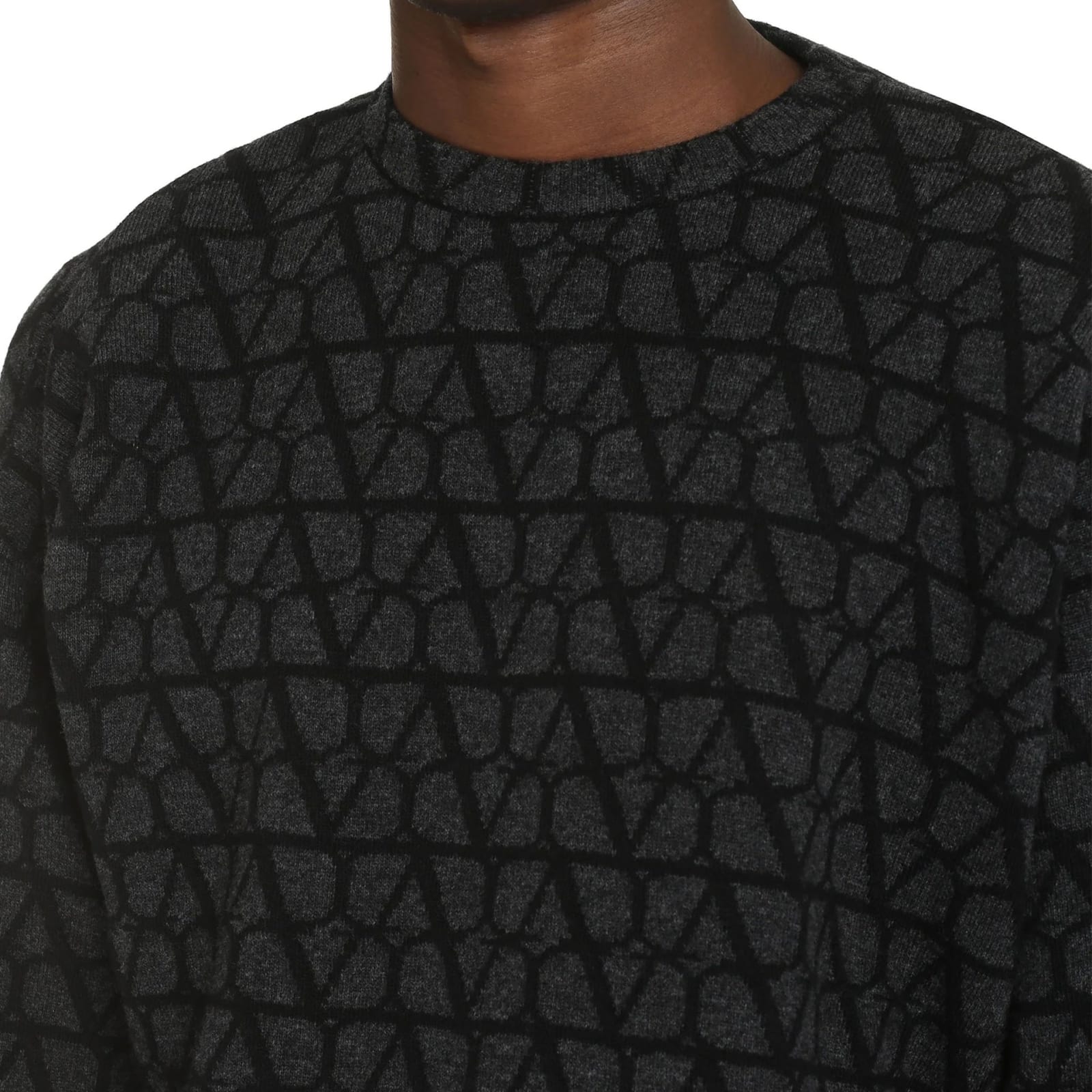 Shop Valentino Toile Iconographe Sweater In Gray