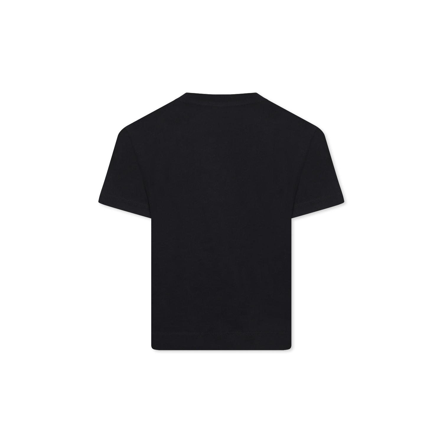 Msgm Black T-shirt For Girl With Logo In Black