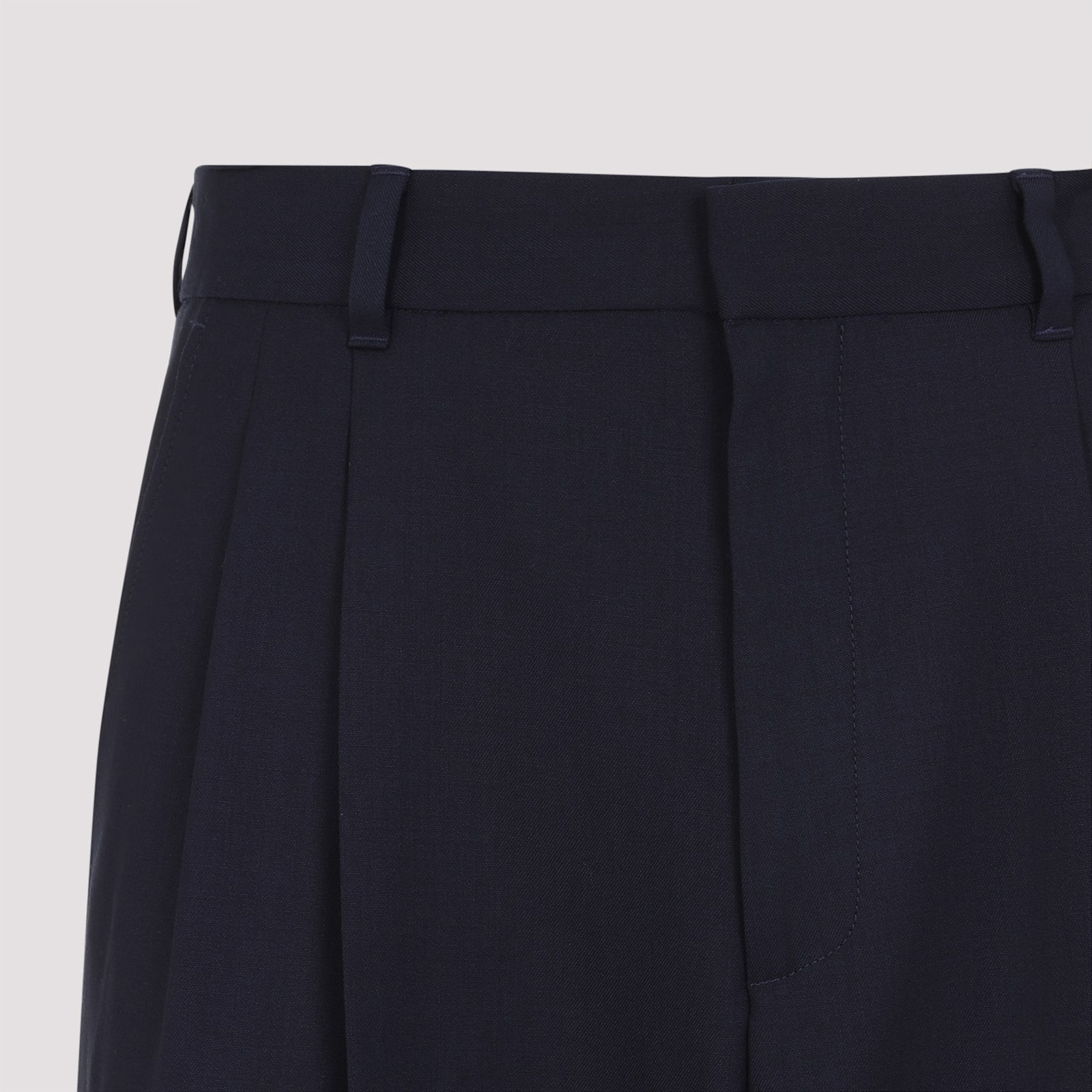 Casablanca Tailored Trousers With Front Pleats In Navy