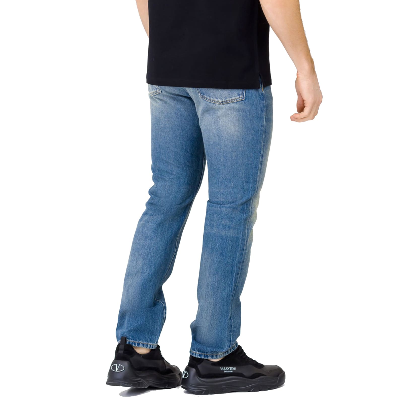 Shop Valentino Denim Jeans In Blue