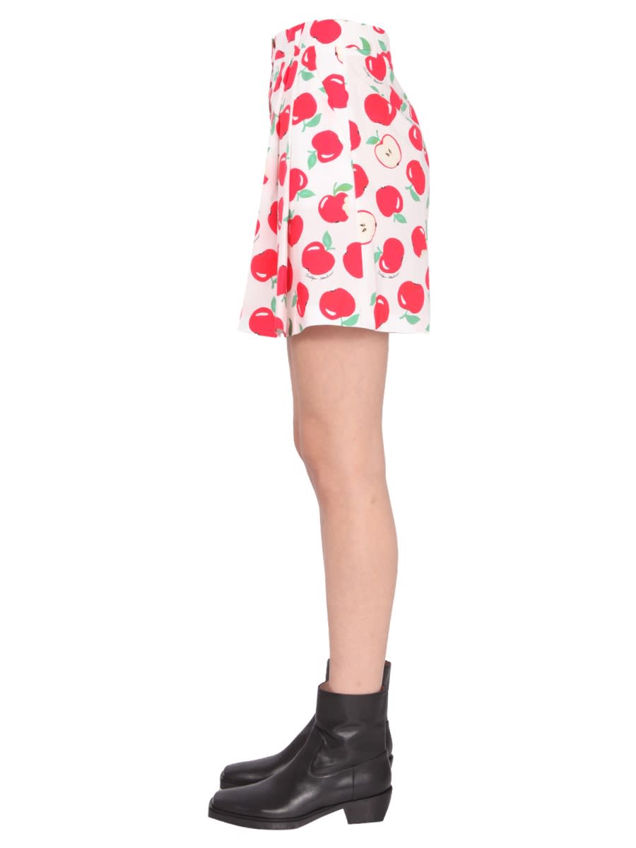 Shop Boutique Moschino Cotton Poplin Shorts In Multicolour