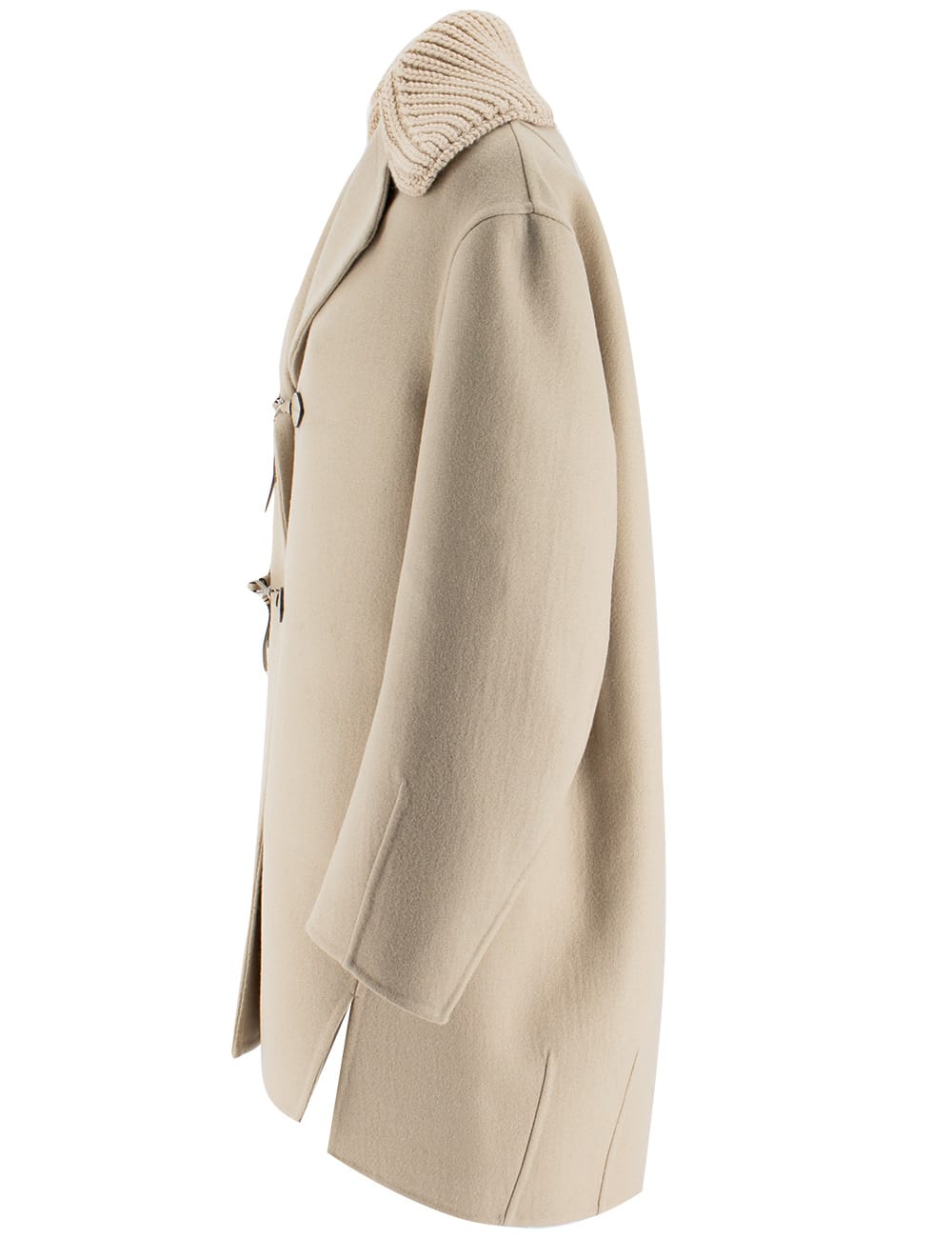 Shop Ermanno Scervino Coat In Oyster Gray Corda