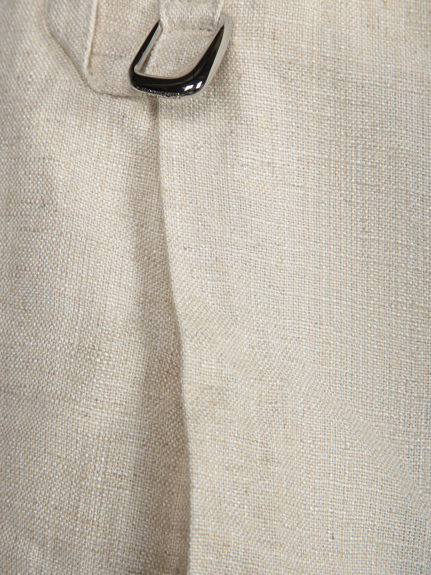 Jacquemus Beige Bermuda Shorts With Front Zip In Lightbeige
