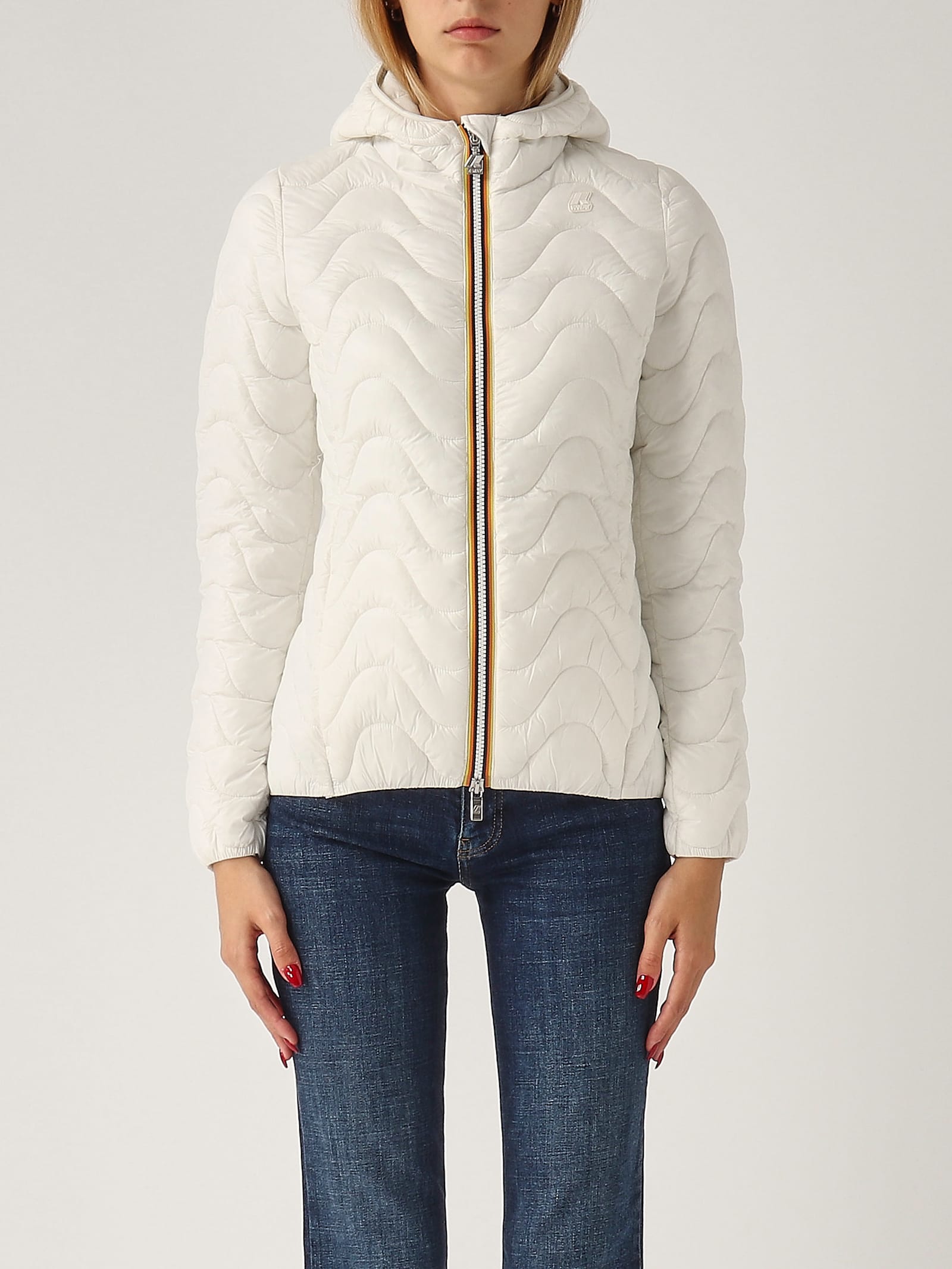 K-way Lily Quilted Warm Jacket In Neutral