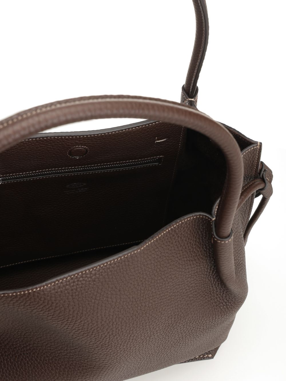 Tod's Brown Shoulder Bag With Two Top Handles And Drawstring Closure In Brown