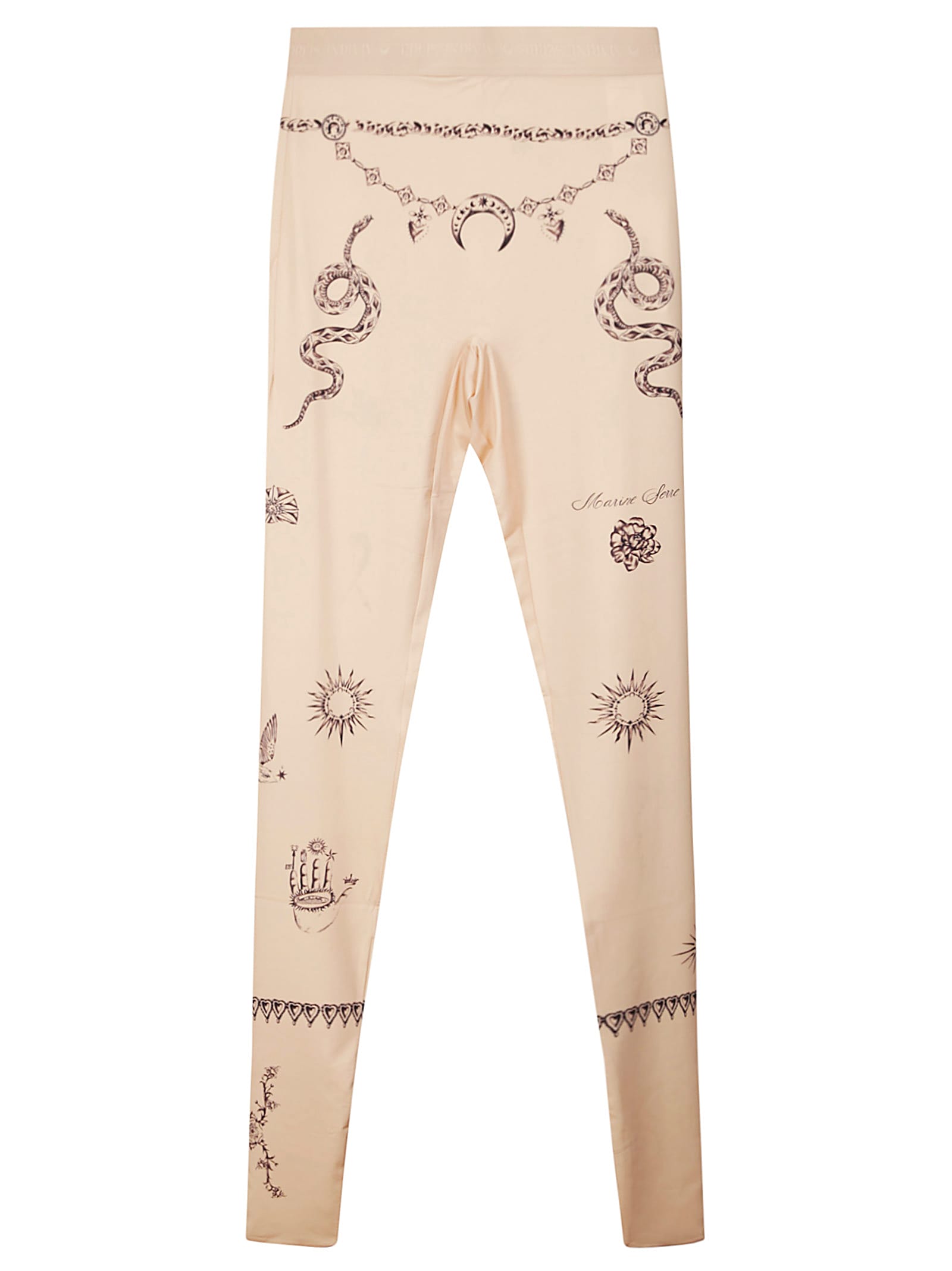 Tattoo Printed Jersey Leggings