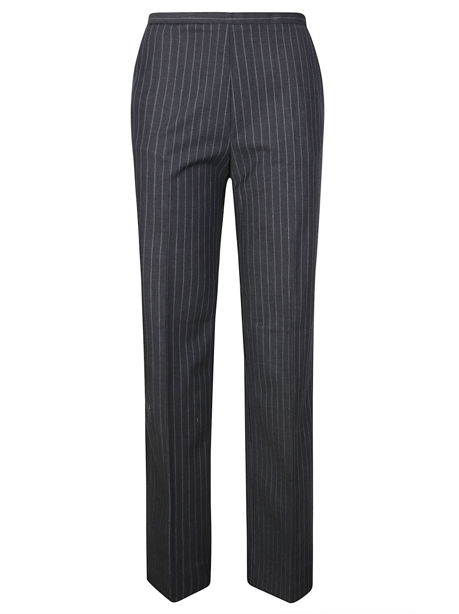 GANNI STRETCH STRIPE MID WAIST PANTS