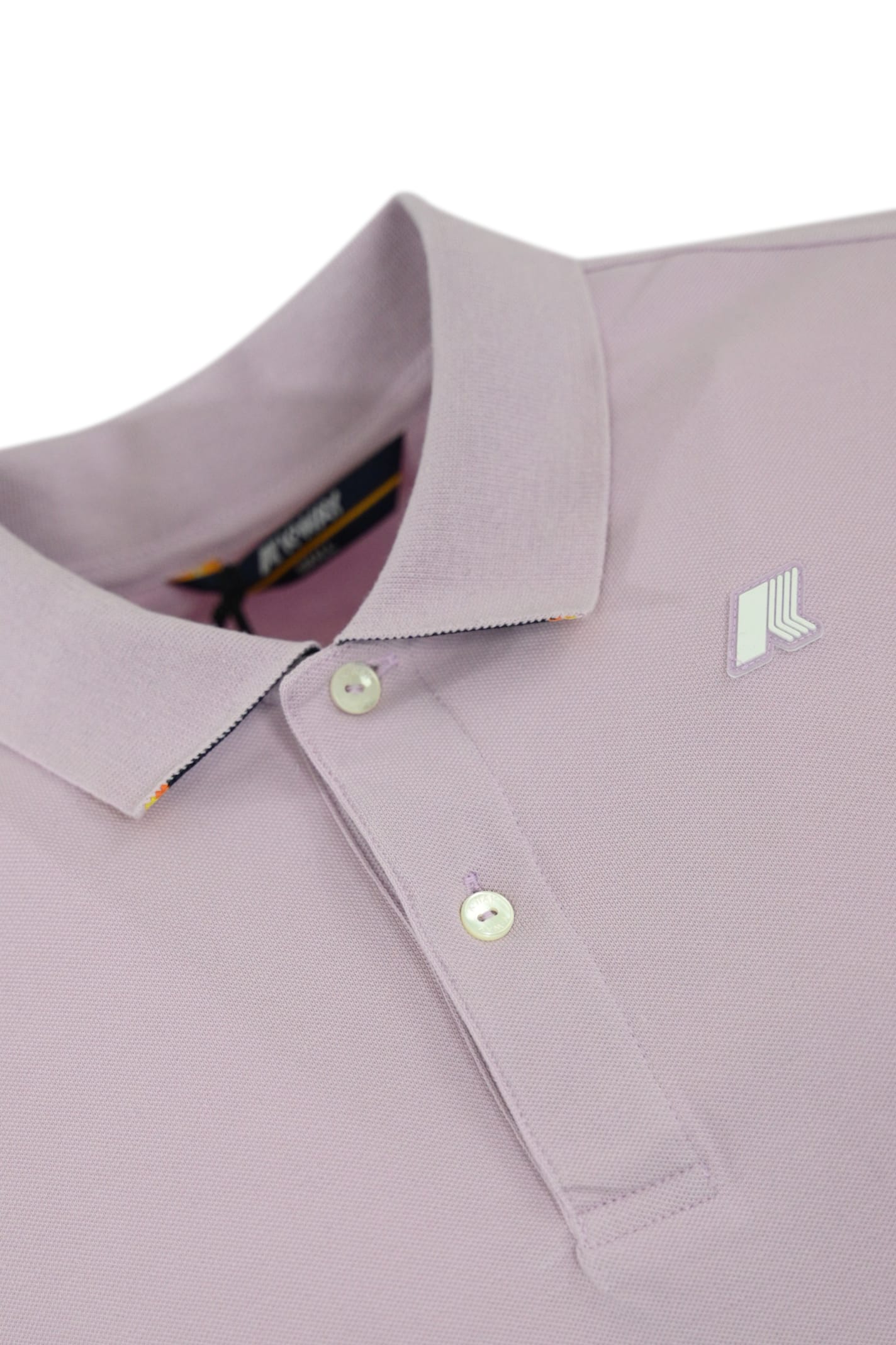 K-way Vincent Piquet Polo Shirt In Cotton In Violet Lt Lilac