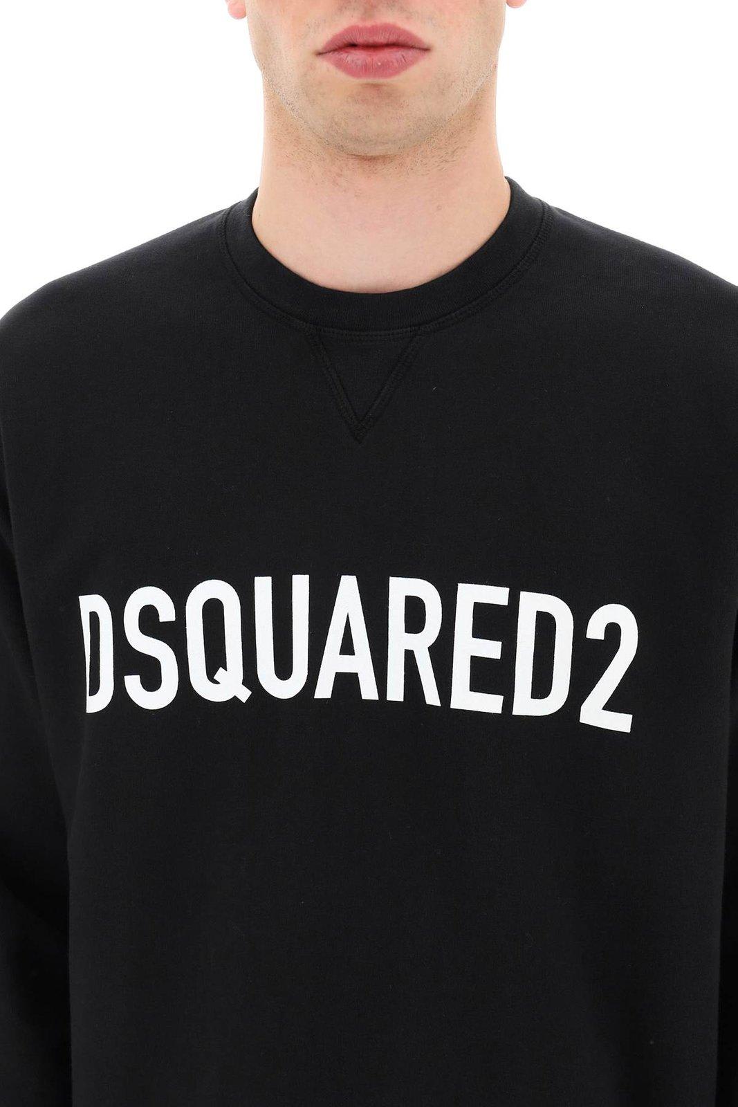 Shop Dsquared2 Logo Printed Crewneck Sweatshirt