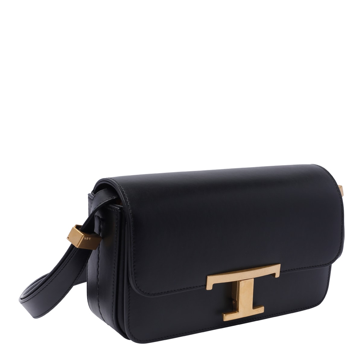 Shop Tod's T-timeless Shoulder Bag In Black