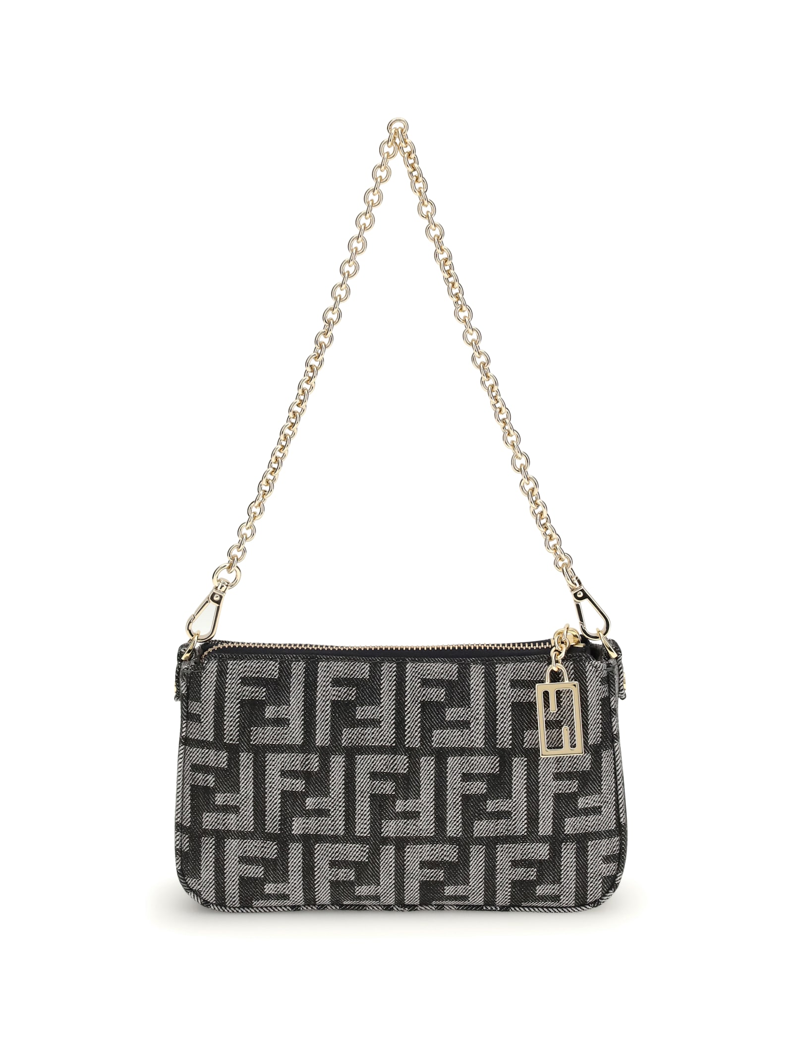 Fendi Women Baguette Clutch Bag In Gray