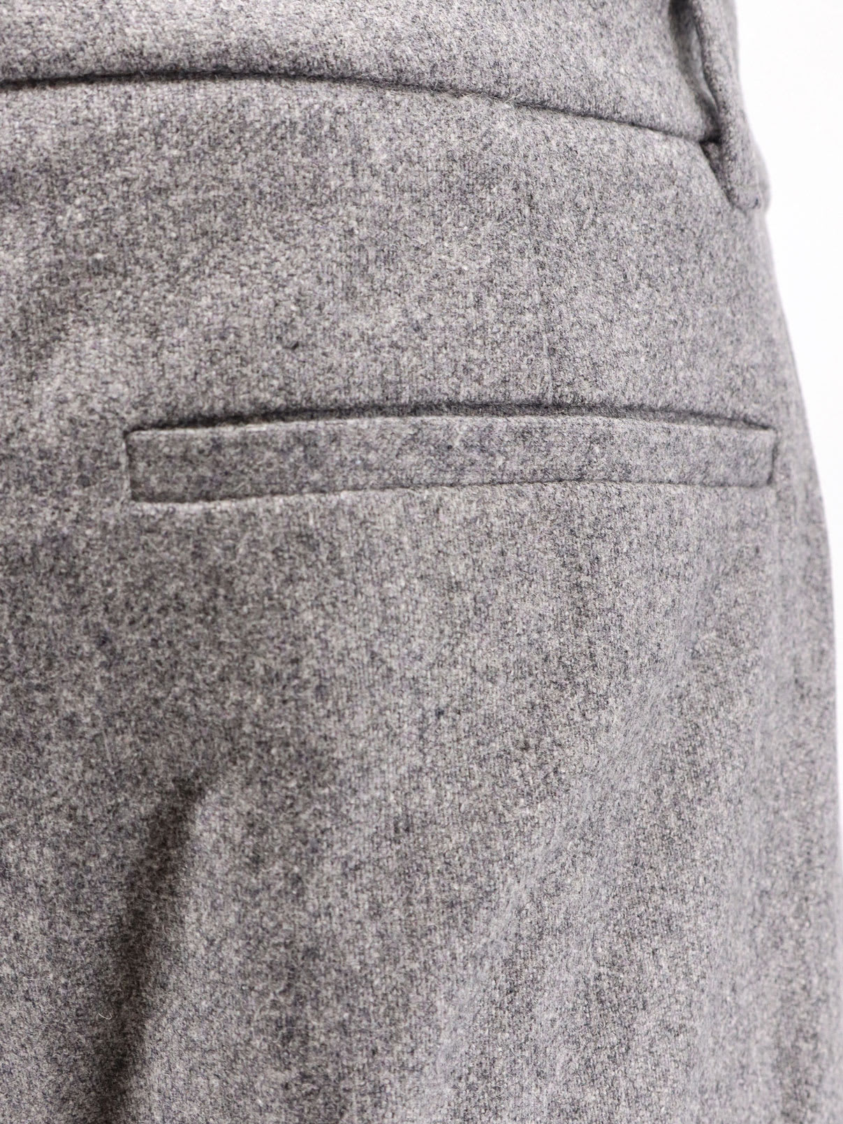 Hugo Boss Melange Wool Blend Trousers In Gray