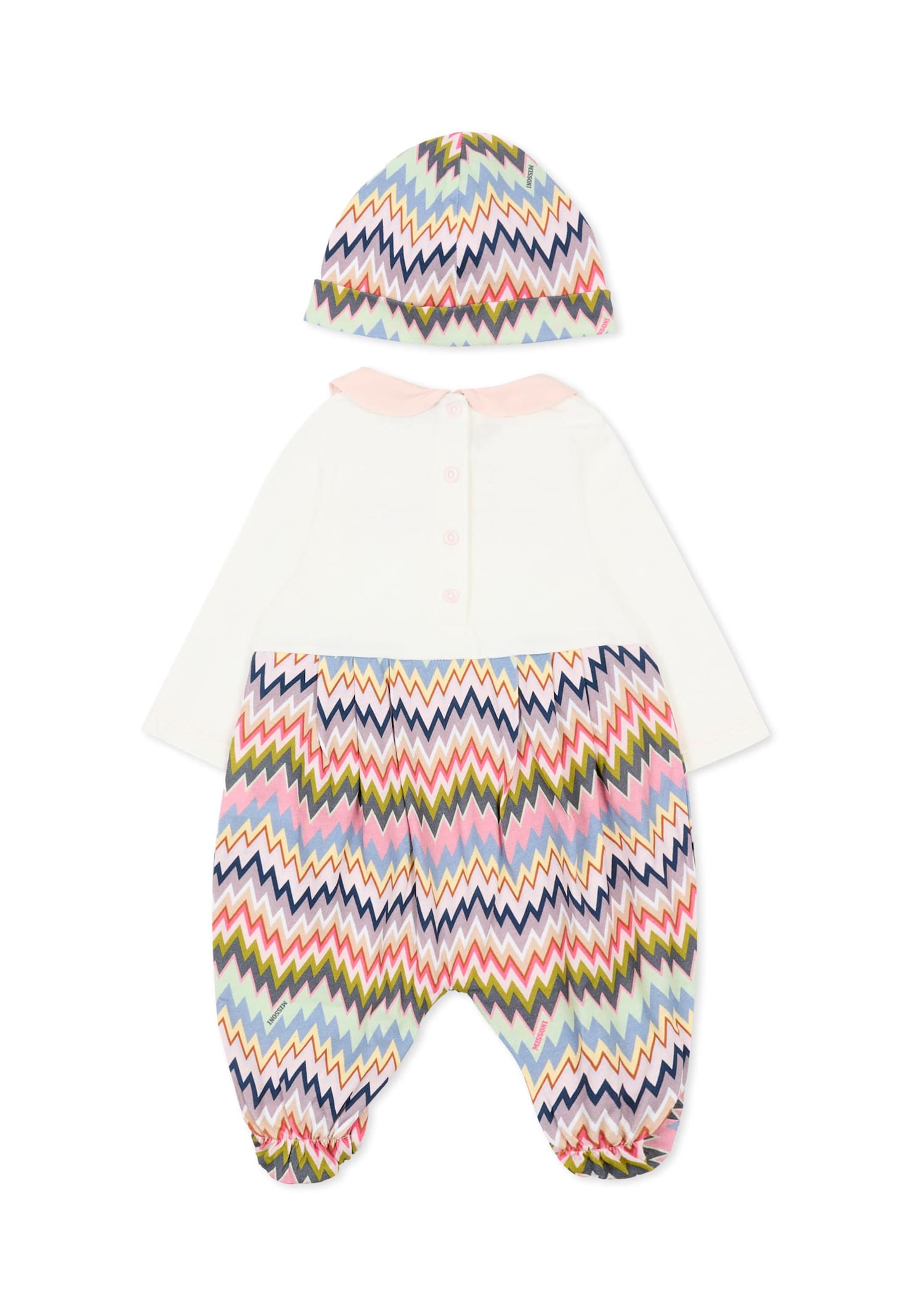 Missoni Colorful Set With Logo Fro Baby Girl In Multi