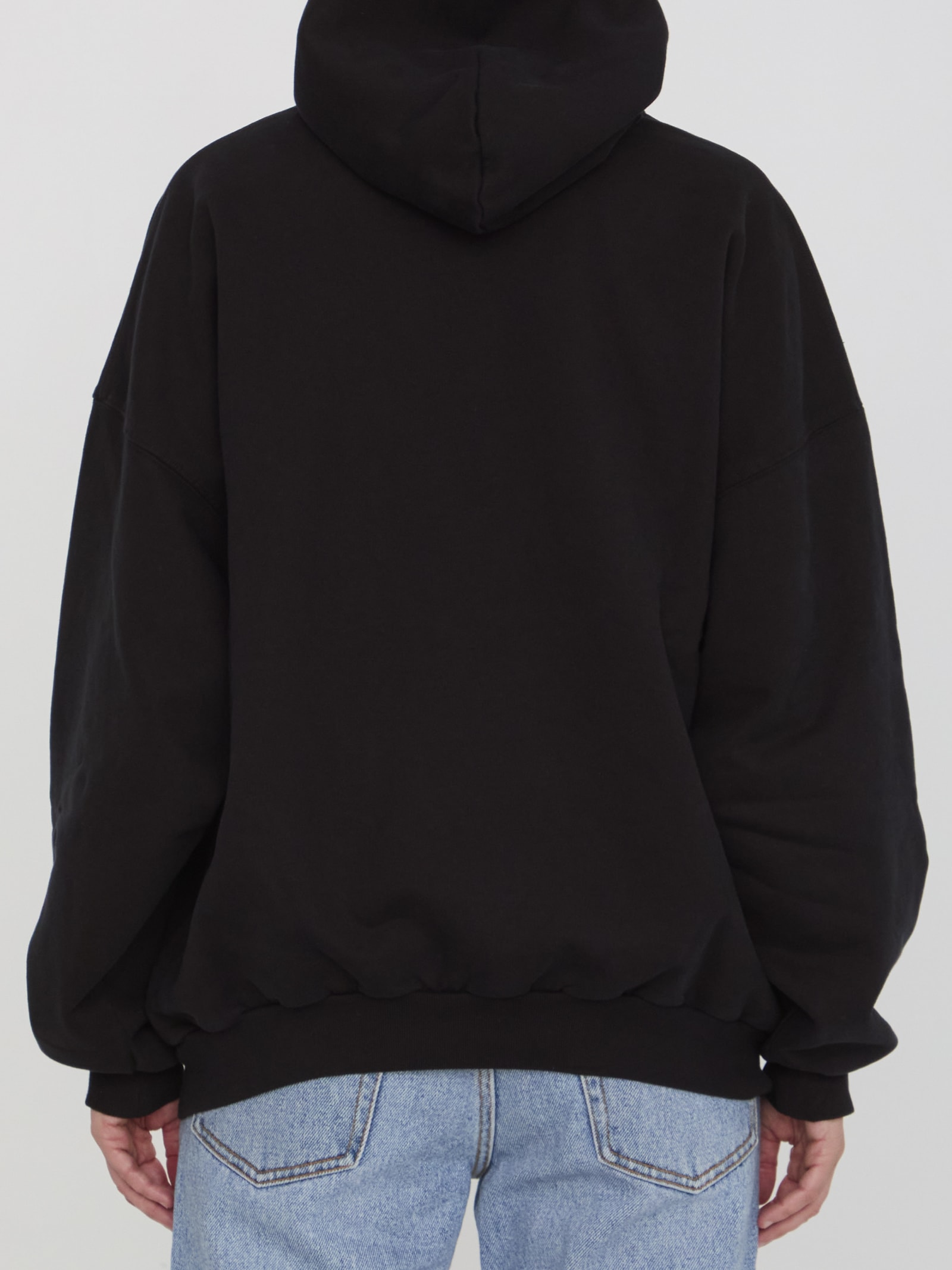 Shop Balenciaga Beverly Hills Hoodie In Black