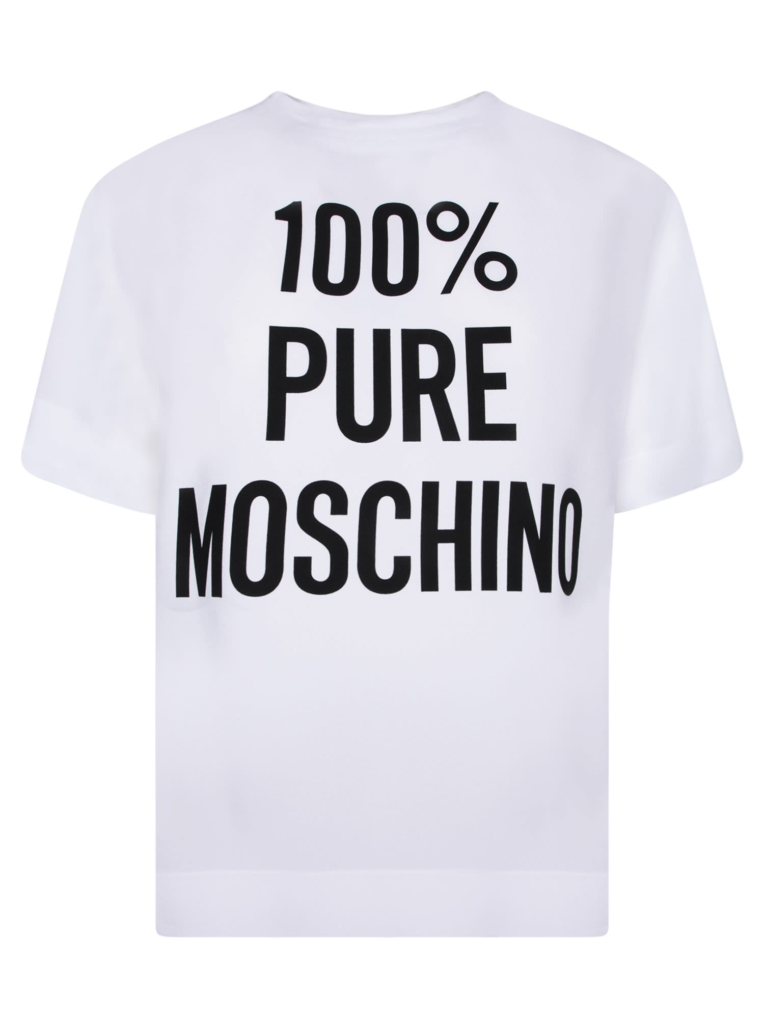 Moschino Satin Enverse T-shirt Black And White