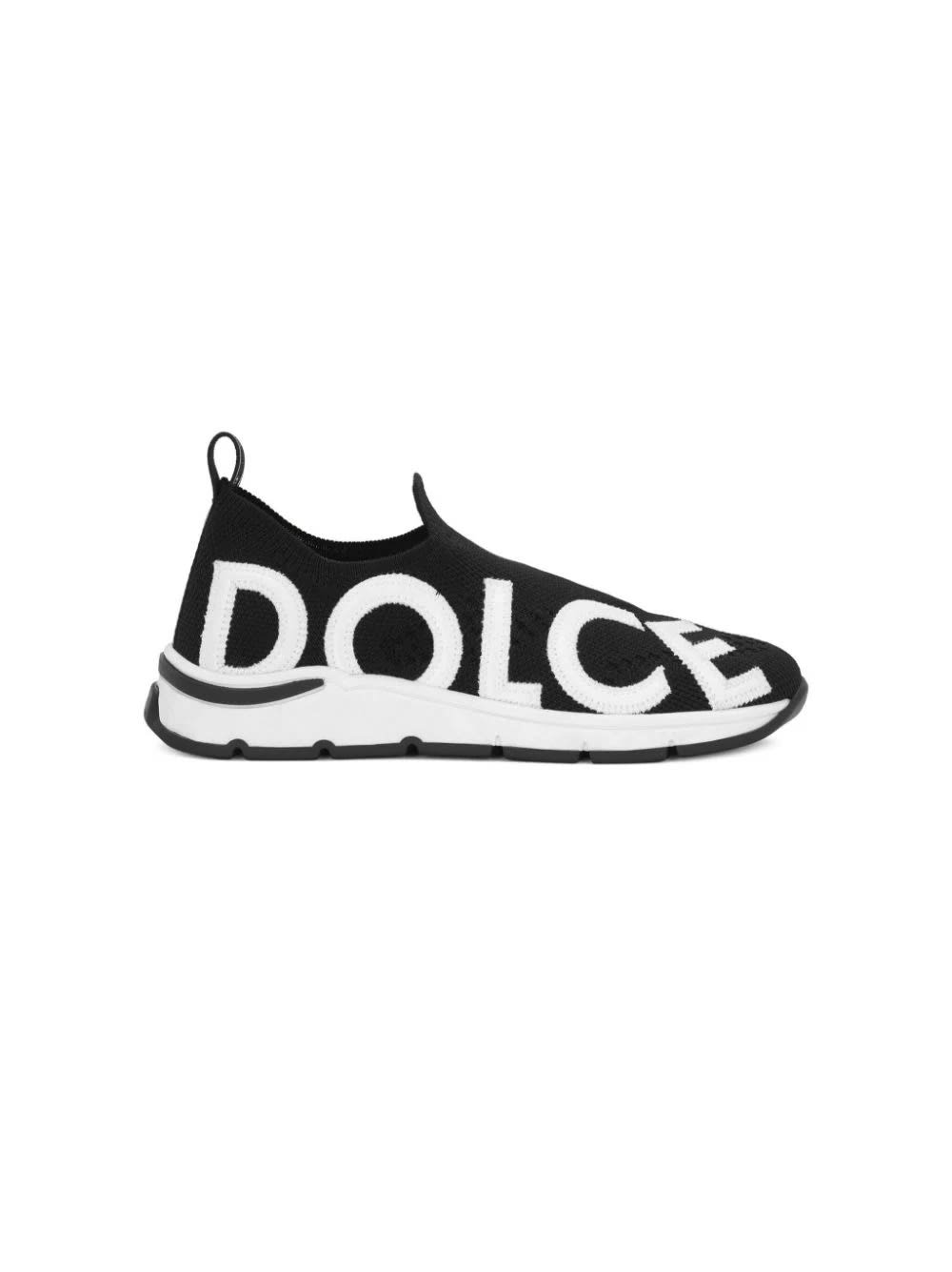 Shop Dolce & Gabbana Black Socks Sneakers With Logo