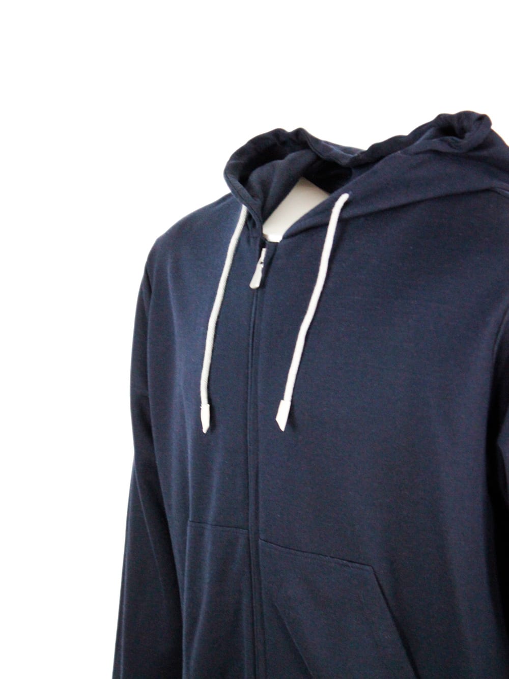 Eleventy Classic Zip-up Hoodie Sweater In Blue