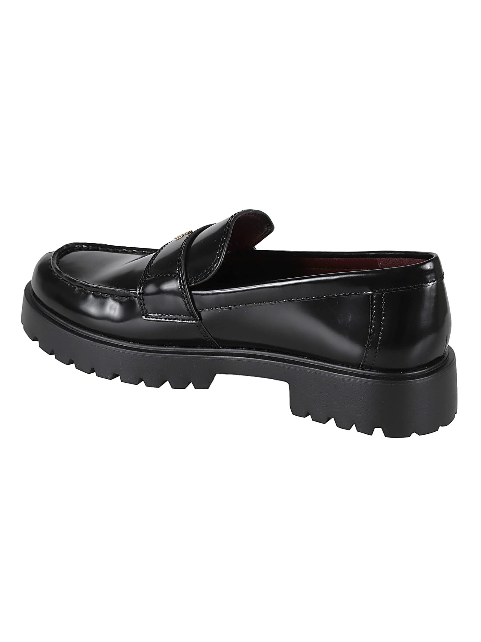 Shop Tory Burch Classic Logo Loafers In Perfect Black