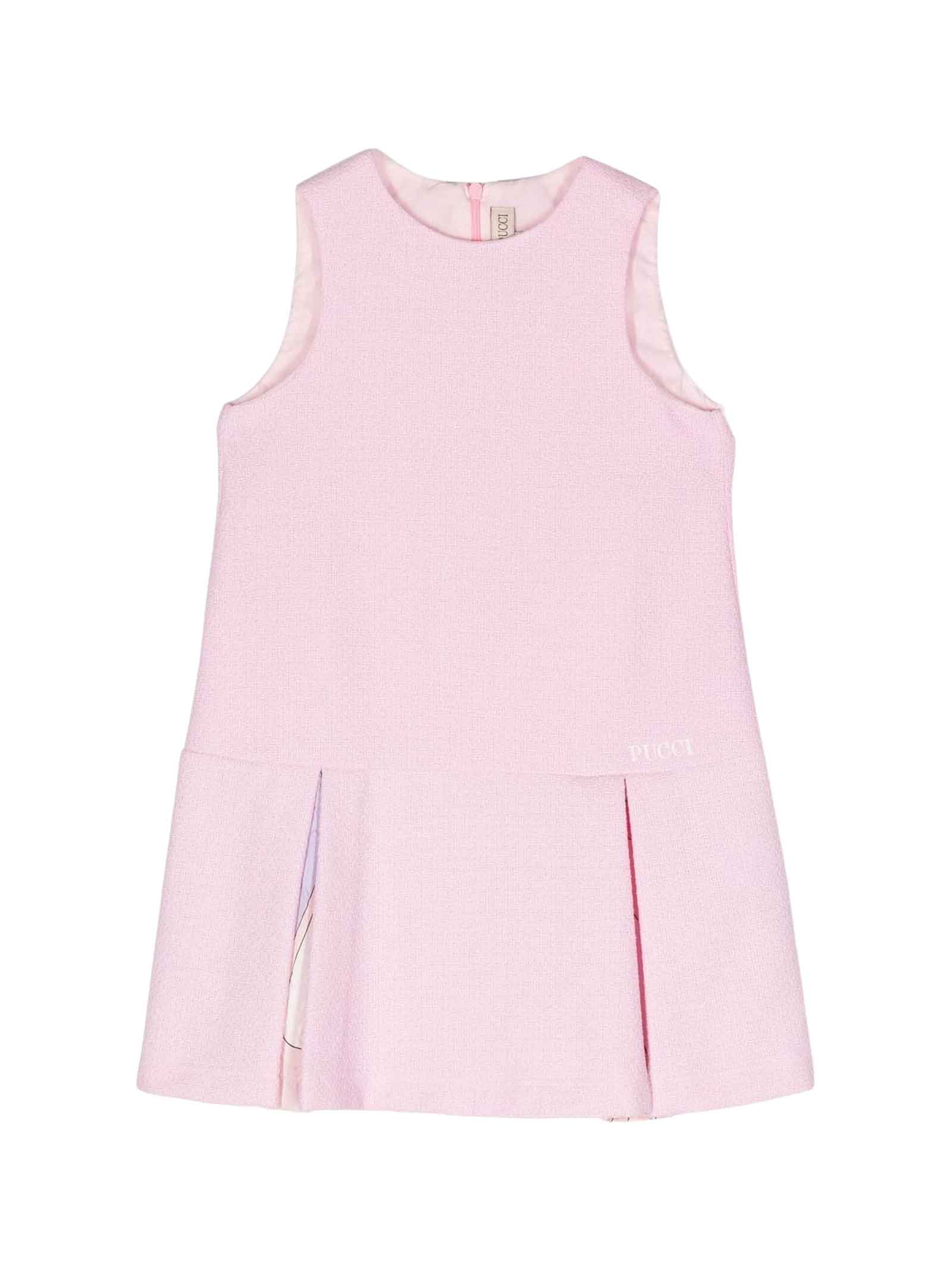 Emilio Pucci Kids' Pink Dress Girl In Rosa