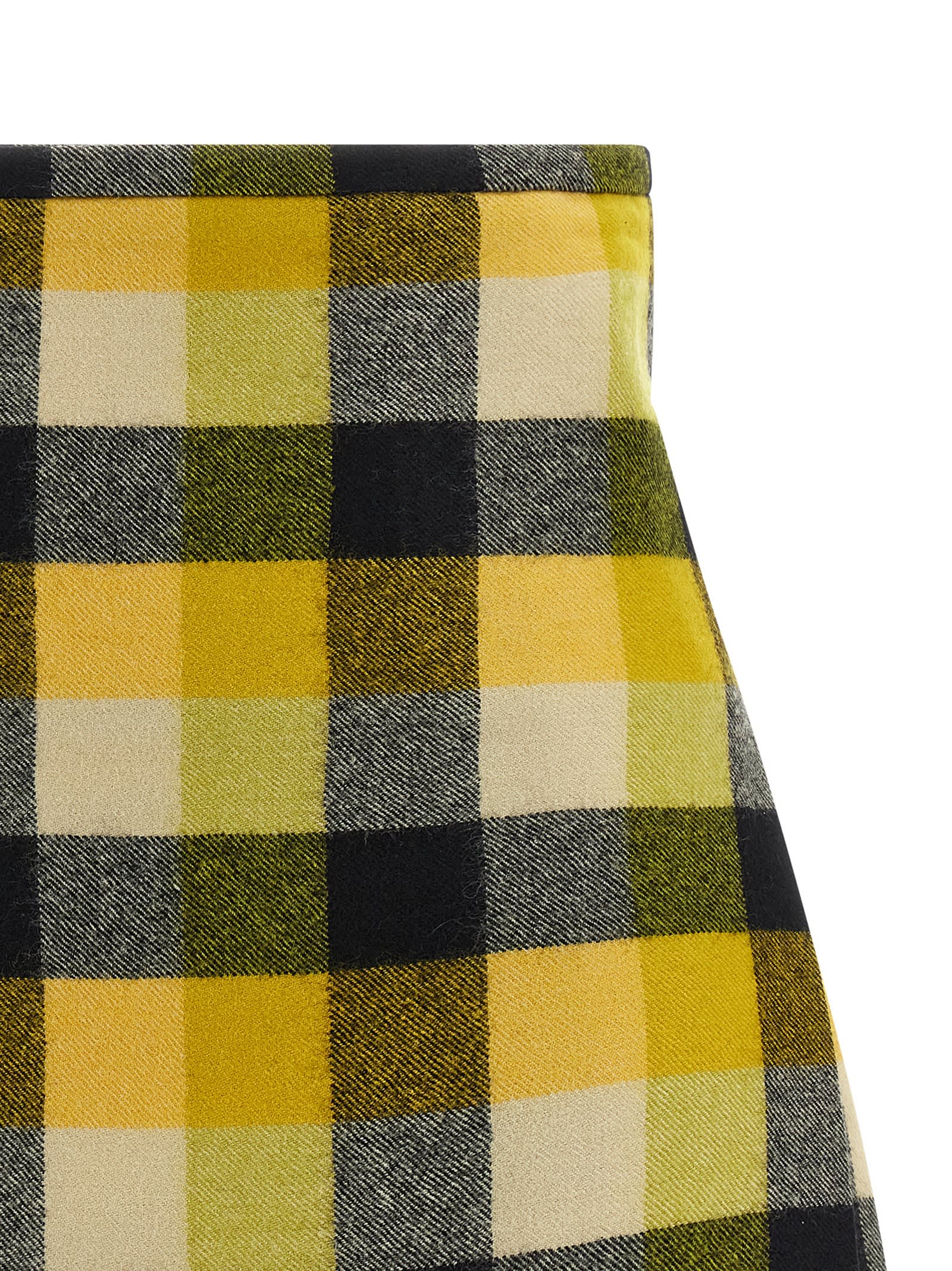 Vivienne Westwood High-waisted Pleated Kilt Style Skirt In Yellow