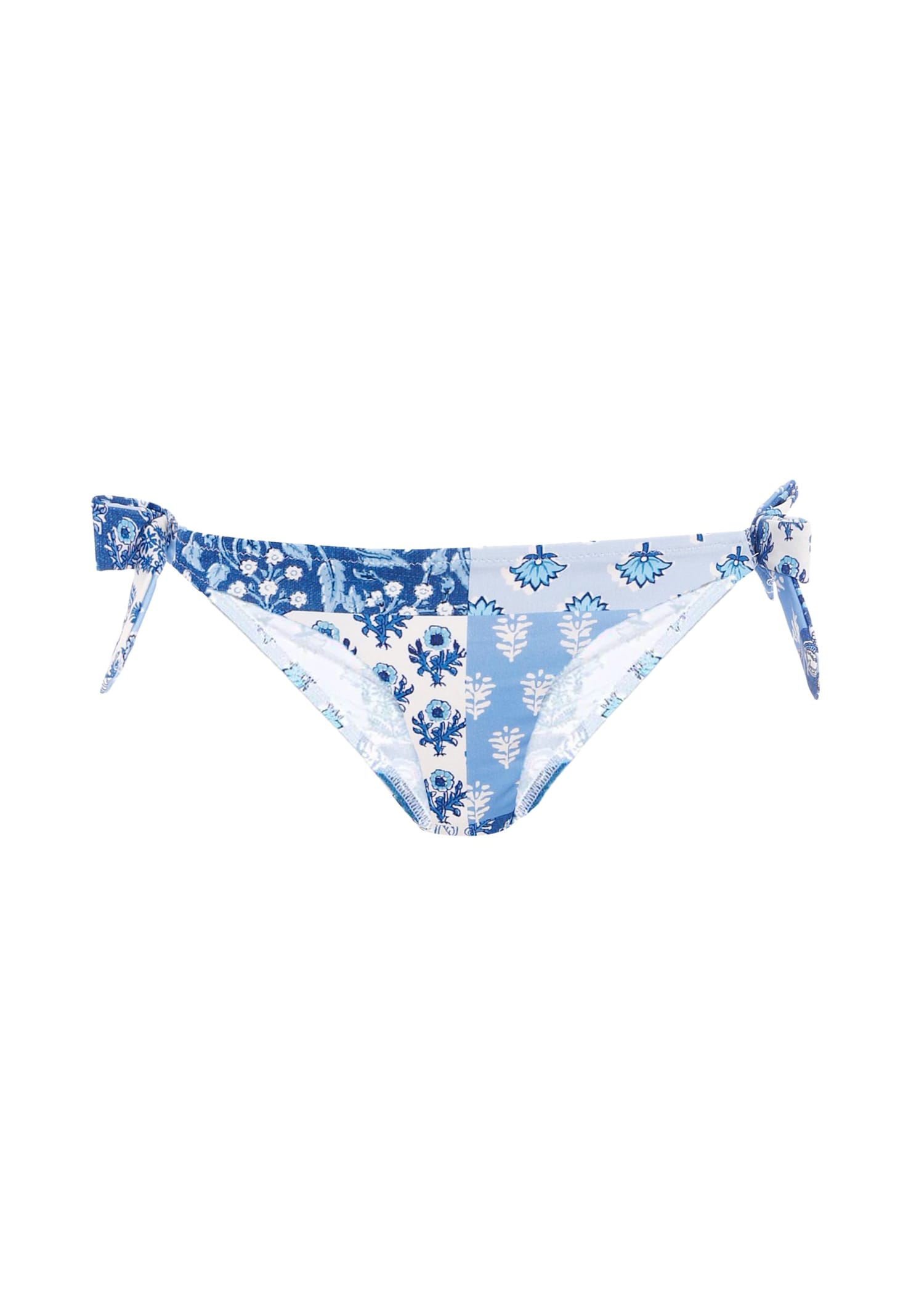 Mc2 Saint Barth Floral-print Bikini Briefs In Blue