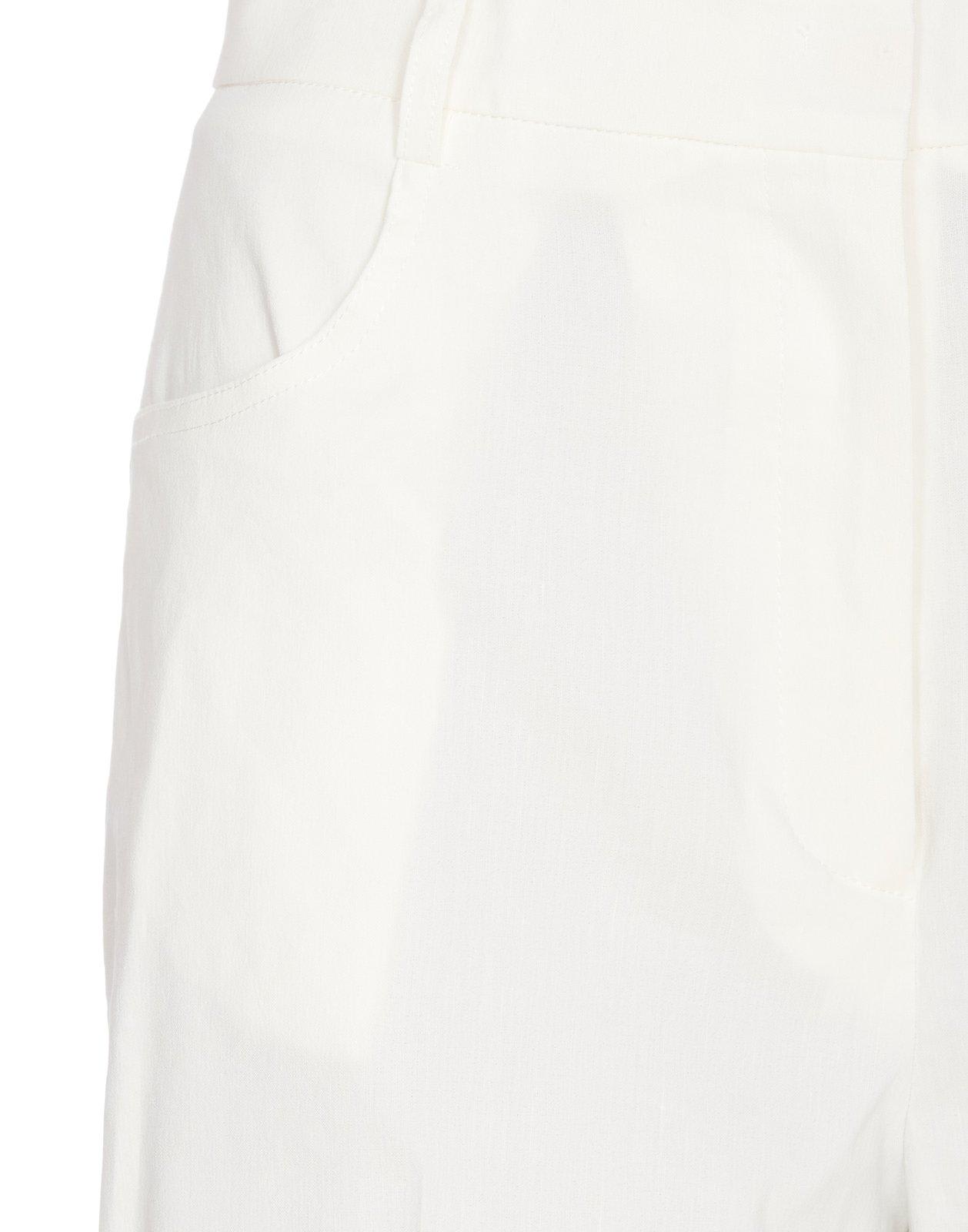 Shop Pinko Protesilao Straight-leg Cropped Trousers In White