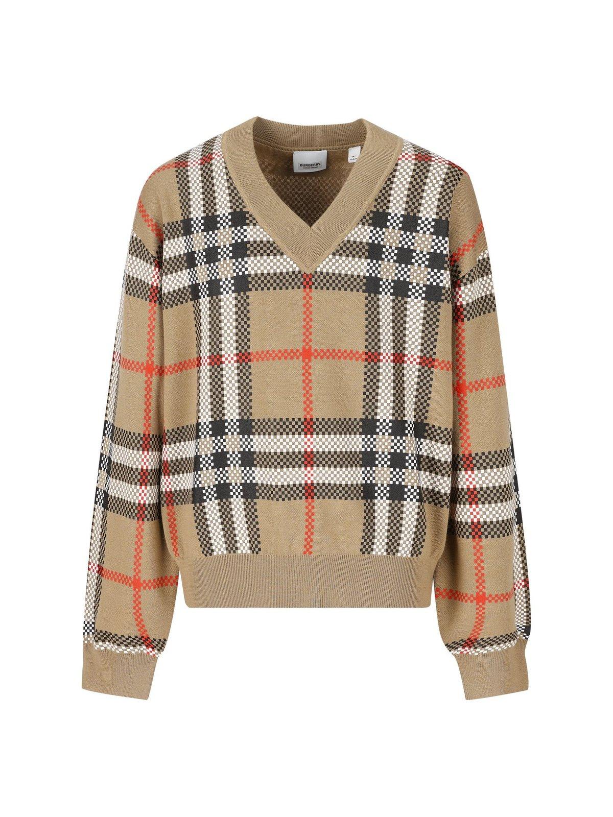 BURBERRY CHECKED SWEATER