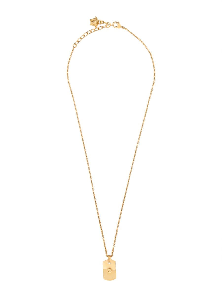 Shop Versace Jellyfish Necklace In Gold