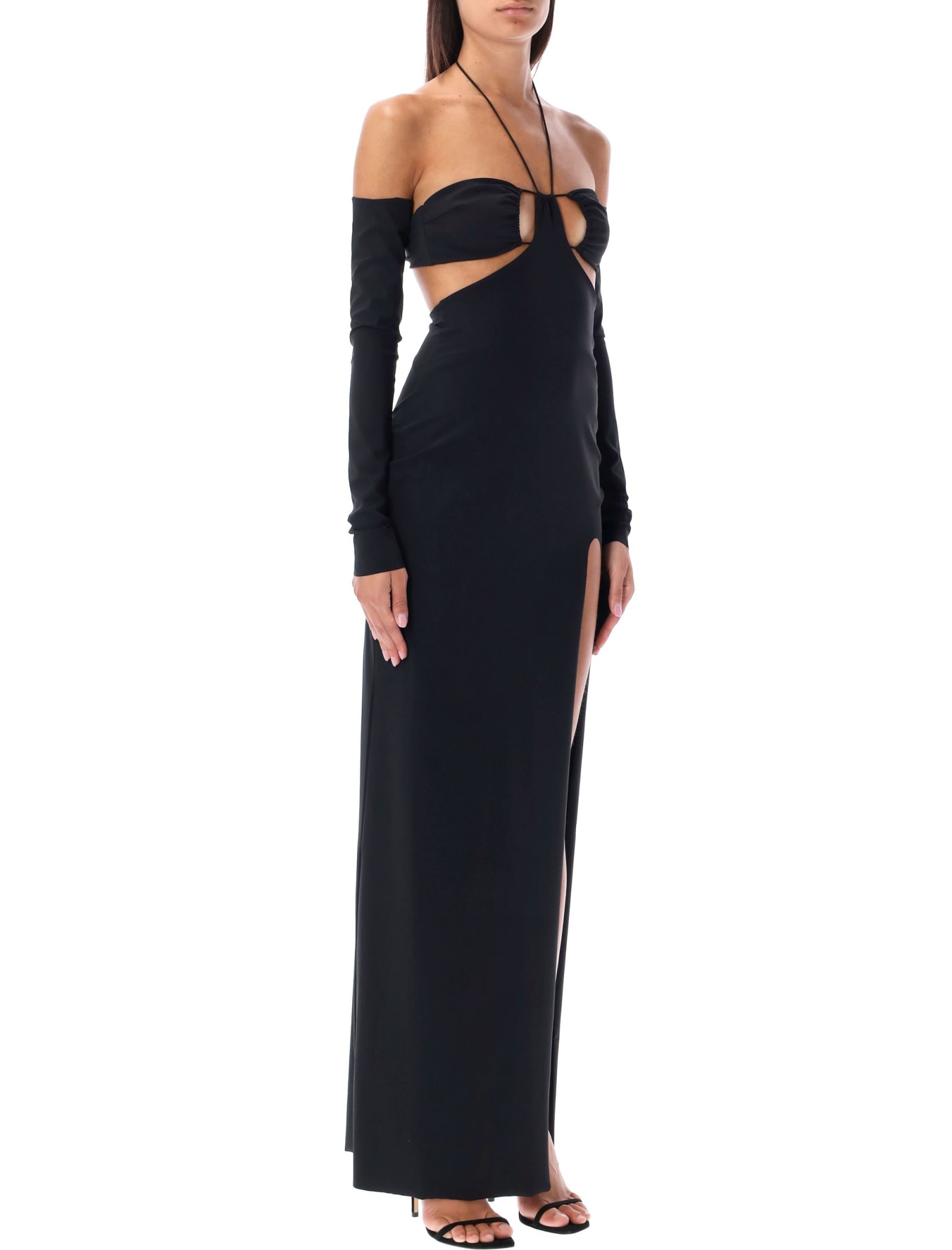 Shop Amazuìn Lea Long Dress In Black