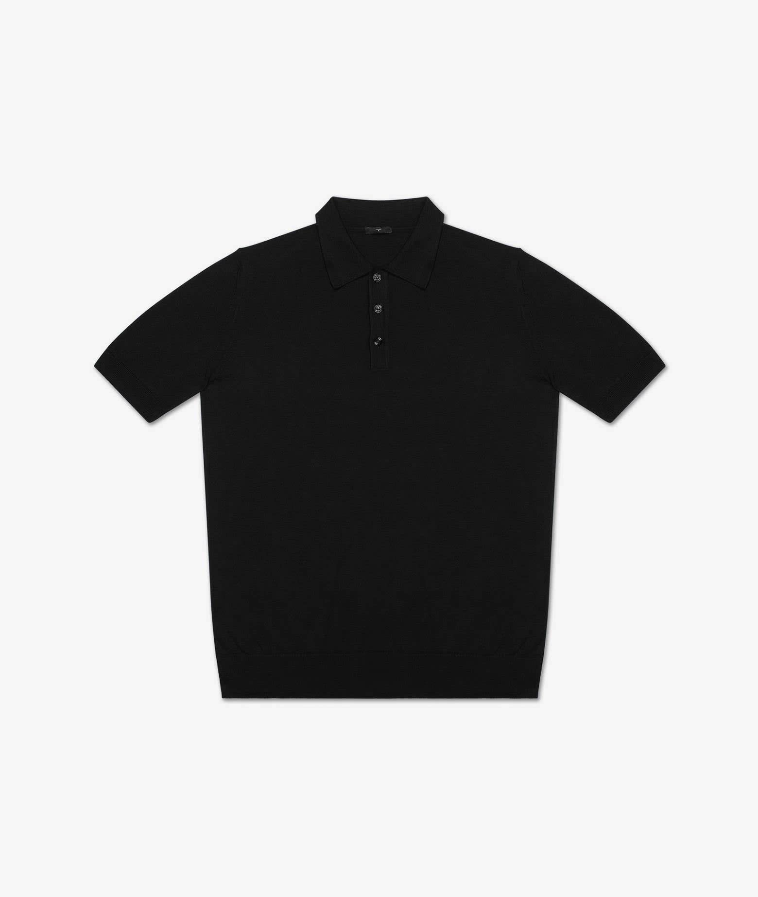 Larusmiani Polo Sea Island Polo Shirt In Black