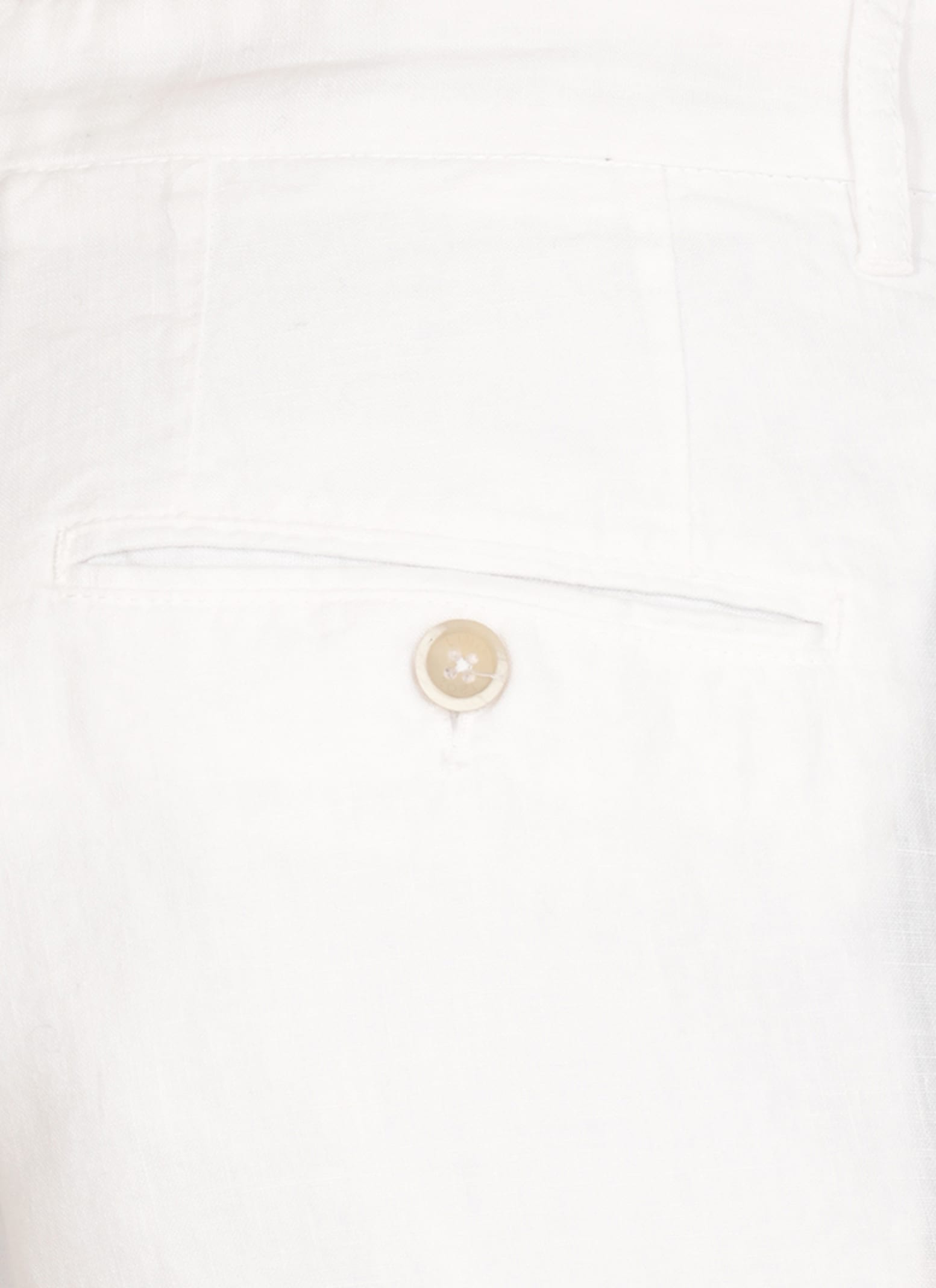 120% Lino Shorts In Beige Linen In White