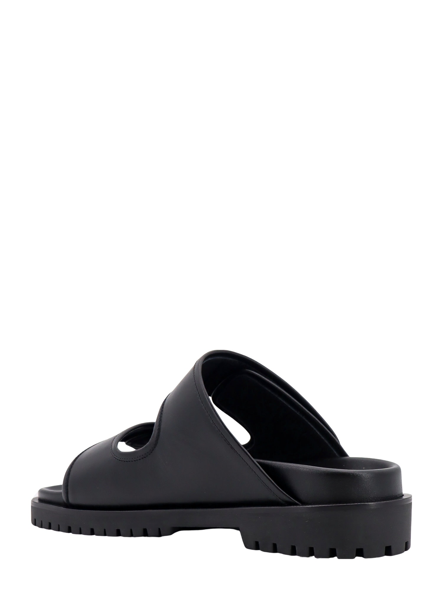 Shop Off-white Sandals In Black/silver