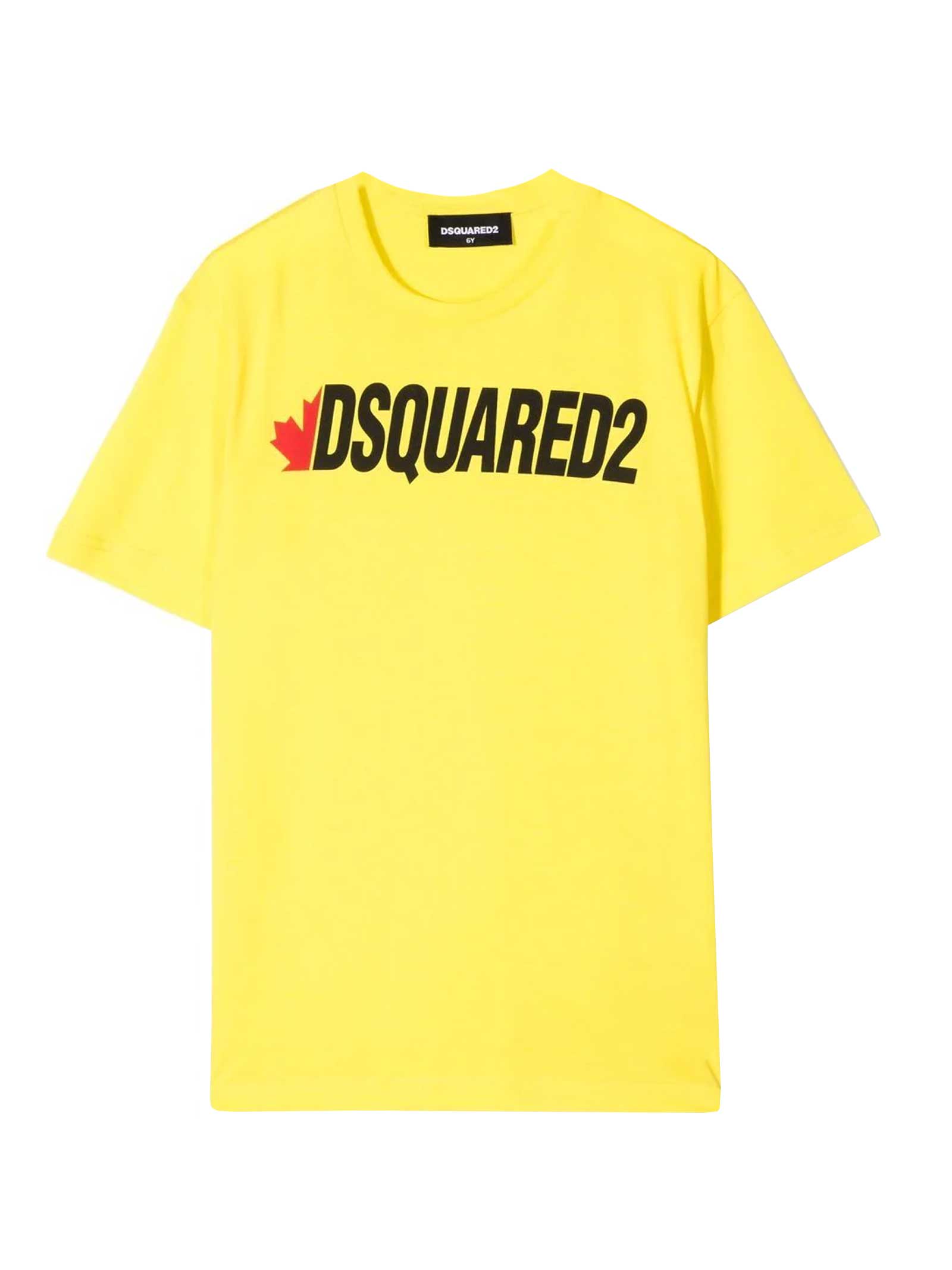 Dsquared2 Yellow Teen T-shirt With Print Dsquared Kids