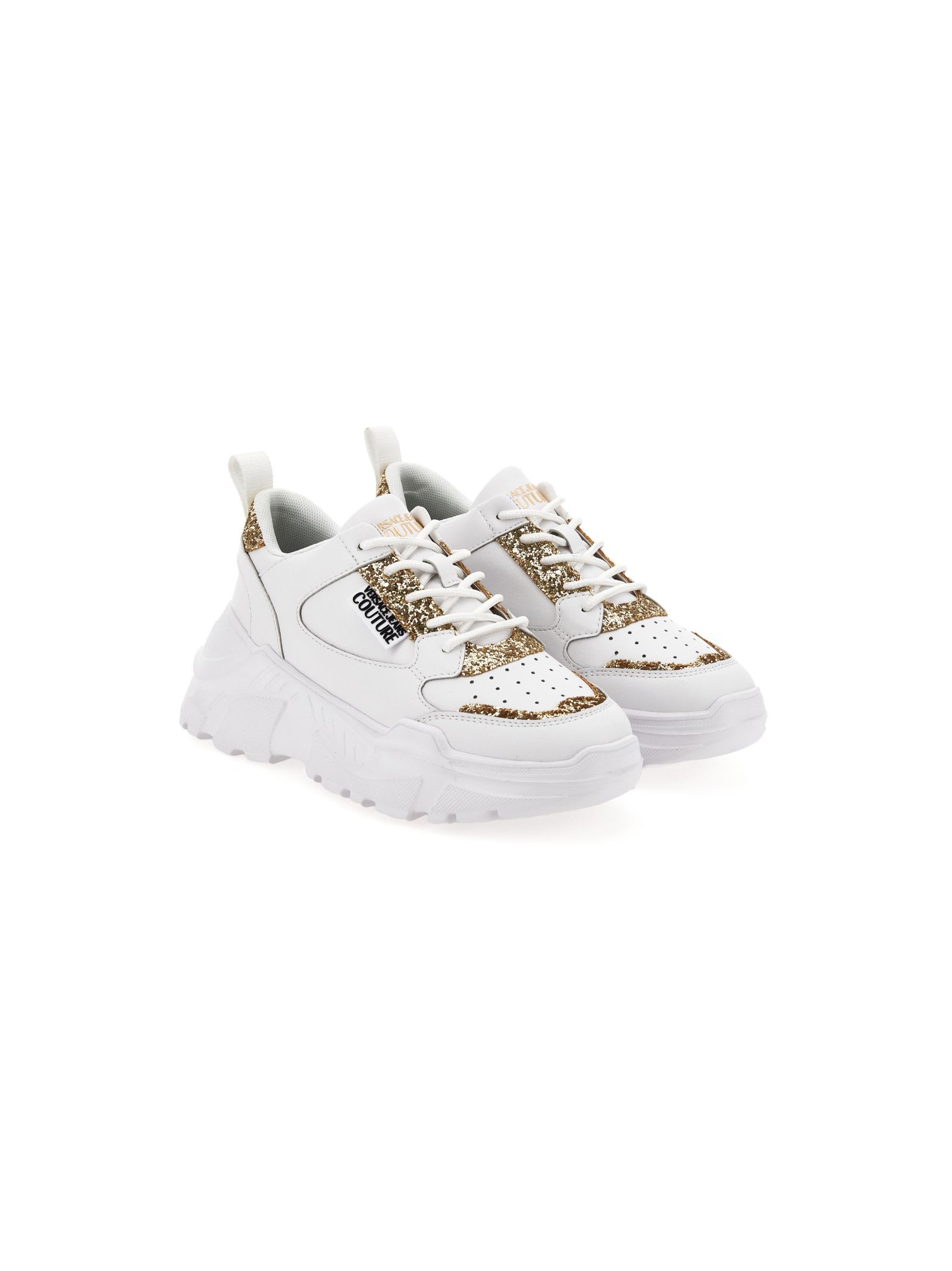 Shop Versace Jeans Couture White Low Top Sneakers